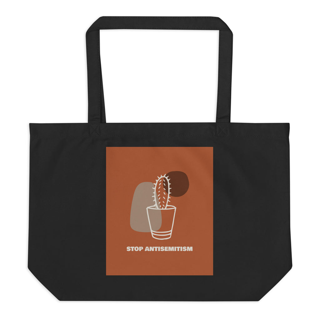 Stop Antisemitism | Plants & Flowers Edition | Large Organic Tote Bag