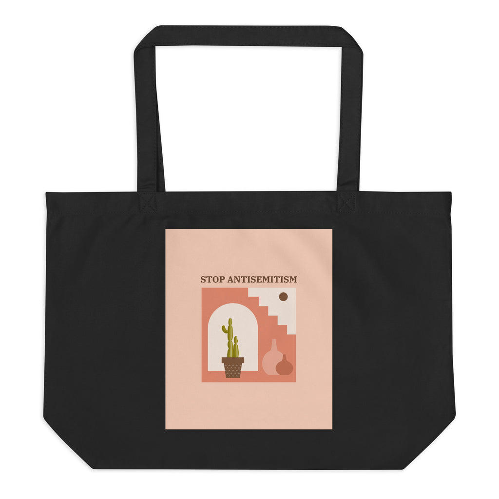 Stop Antisemitism | Plants & Flowers Edition | Large Organic Tote Bag