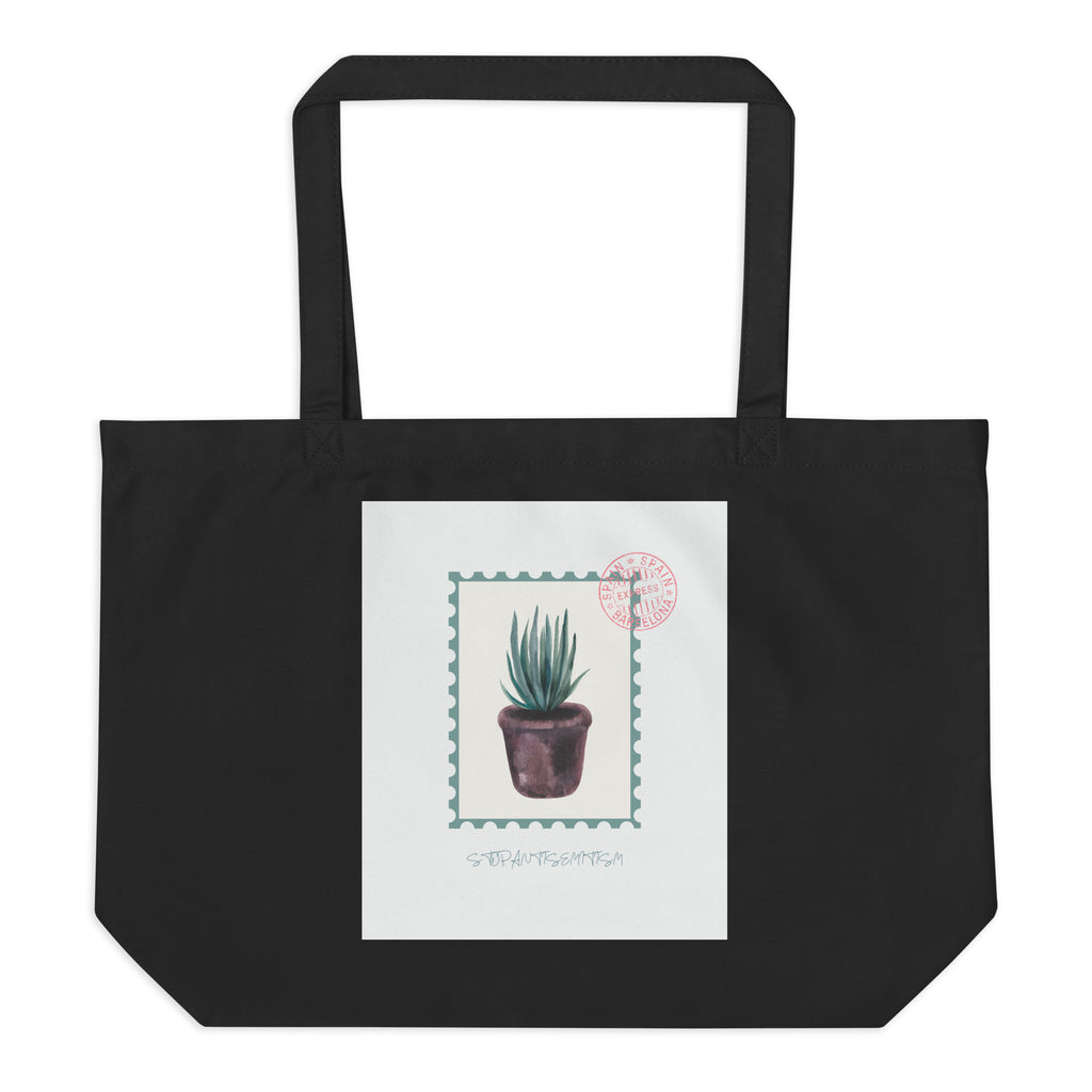 Stop Antisemitism | Plants & Flowers Edition | Large Organic Tote Bag