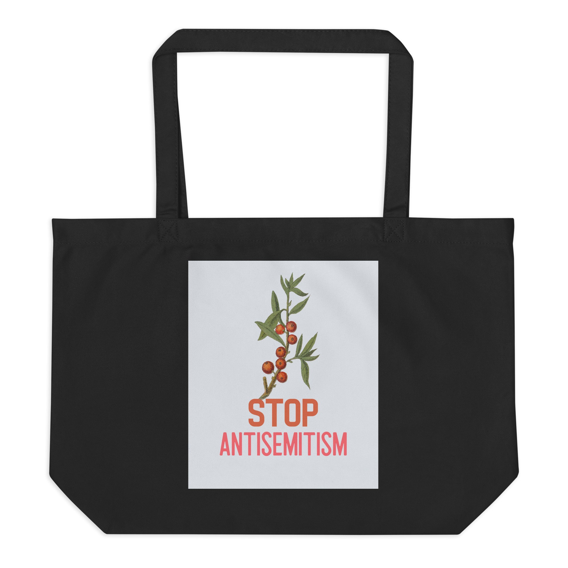 Stop Antisemitism | Plants & Flowers Edition | Large Organic Tote Bag