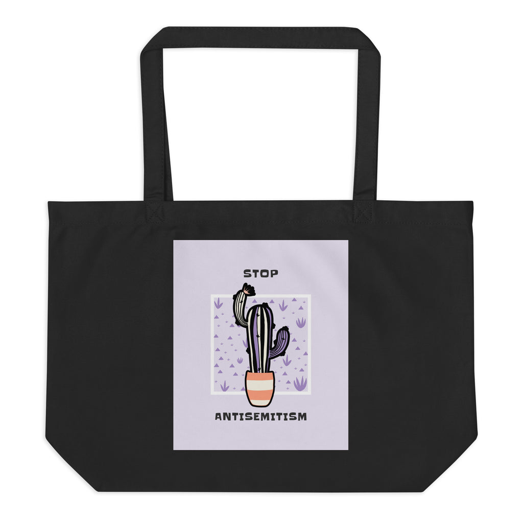 Stop Antisemitism | Plants & Flowers Edition | Large Organic Tote Bag