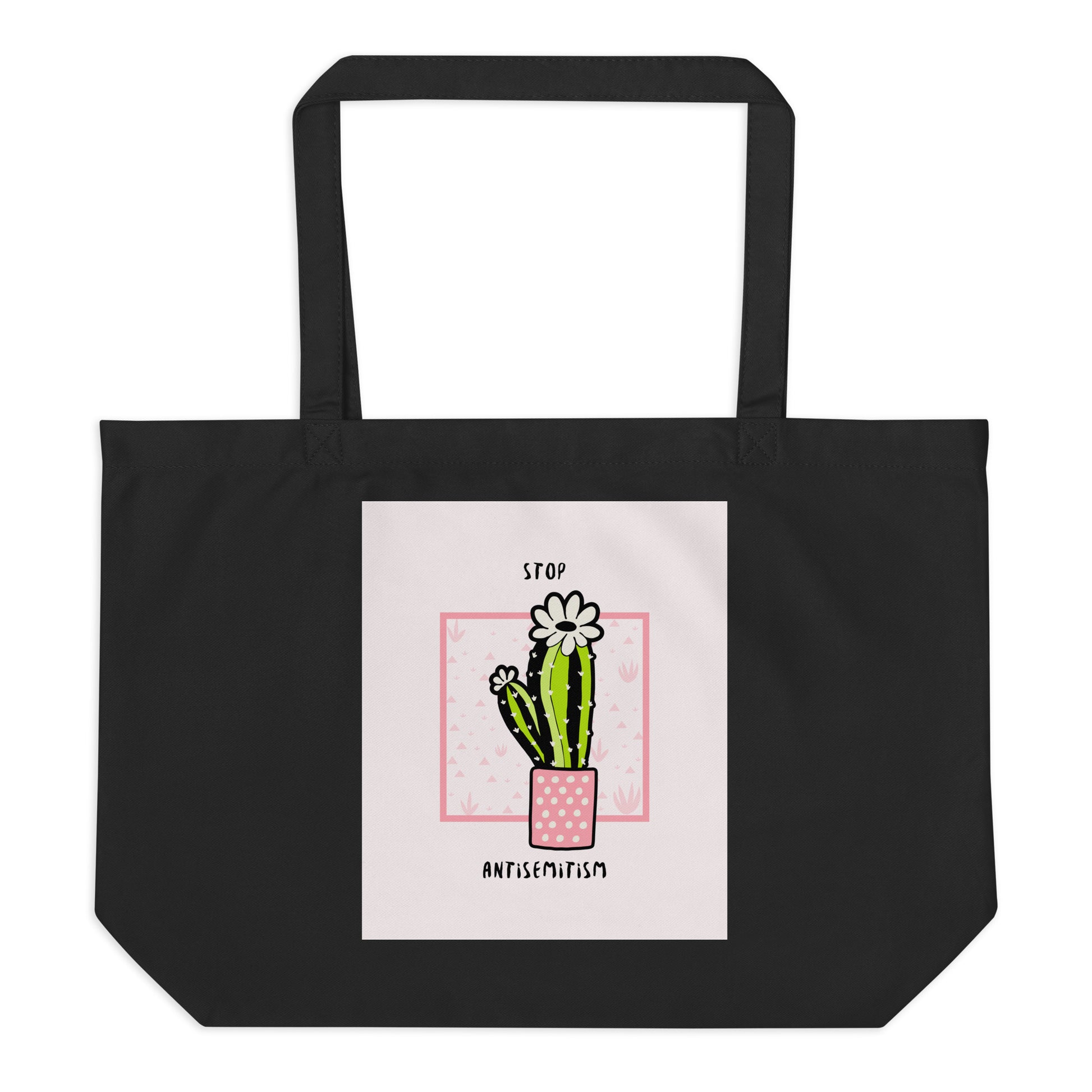 Stop Antisemitism | Plants & Flowers Edition | Large Organic Tote Bag