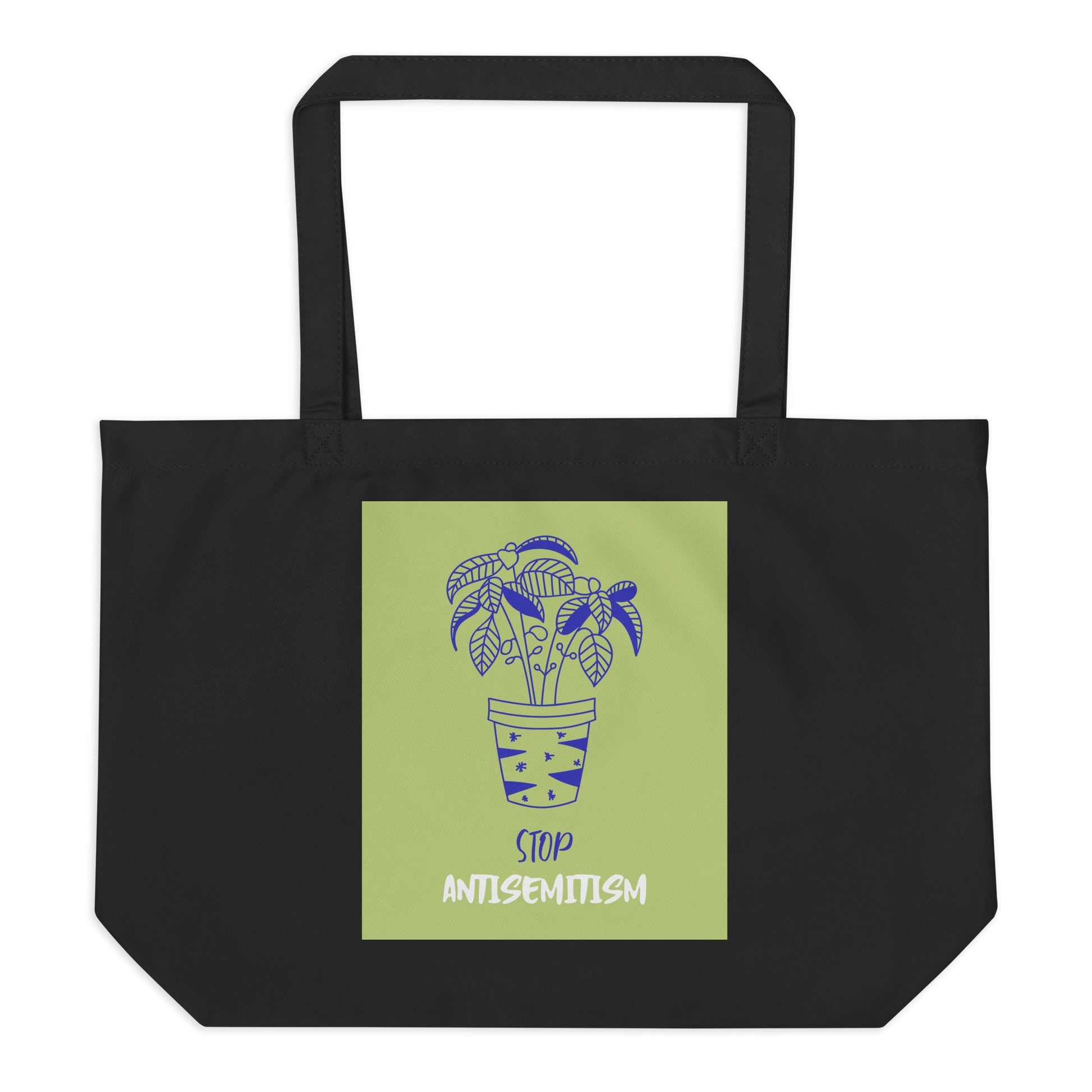 Stop Antisemitism | Plants & Flowers Edition | Large Organic Tote Bag