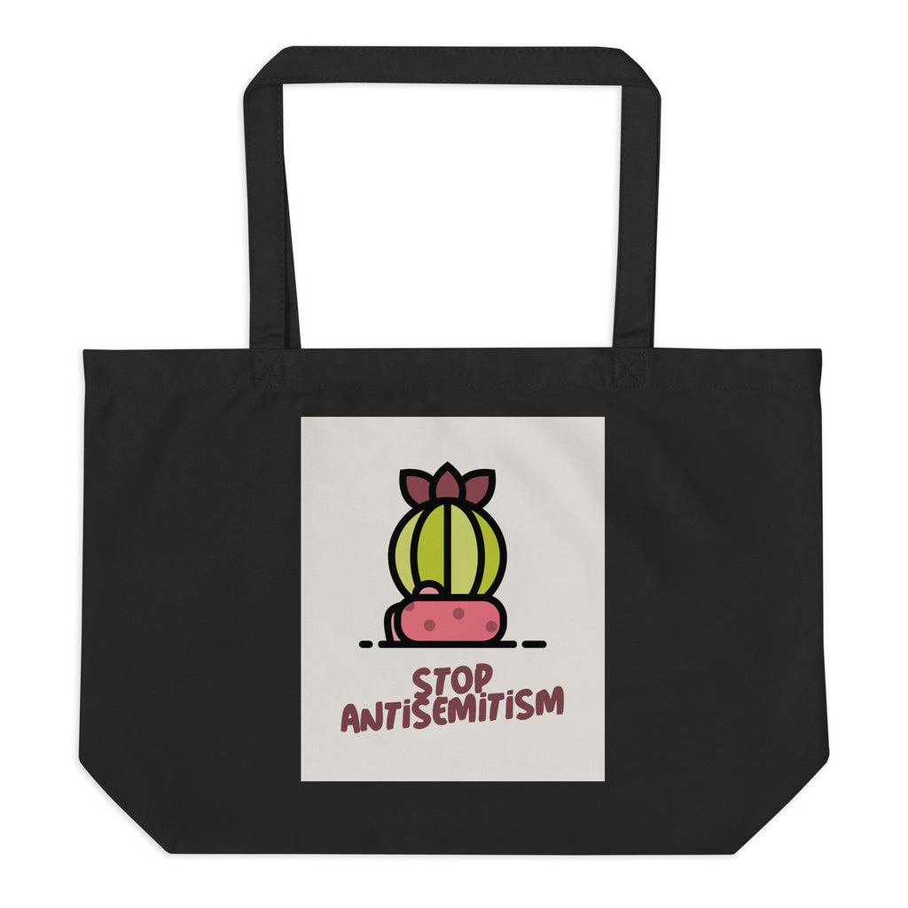 Stop Antisemitism | Plants & Flowers Edition | Large Organic Tote Bag