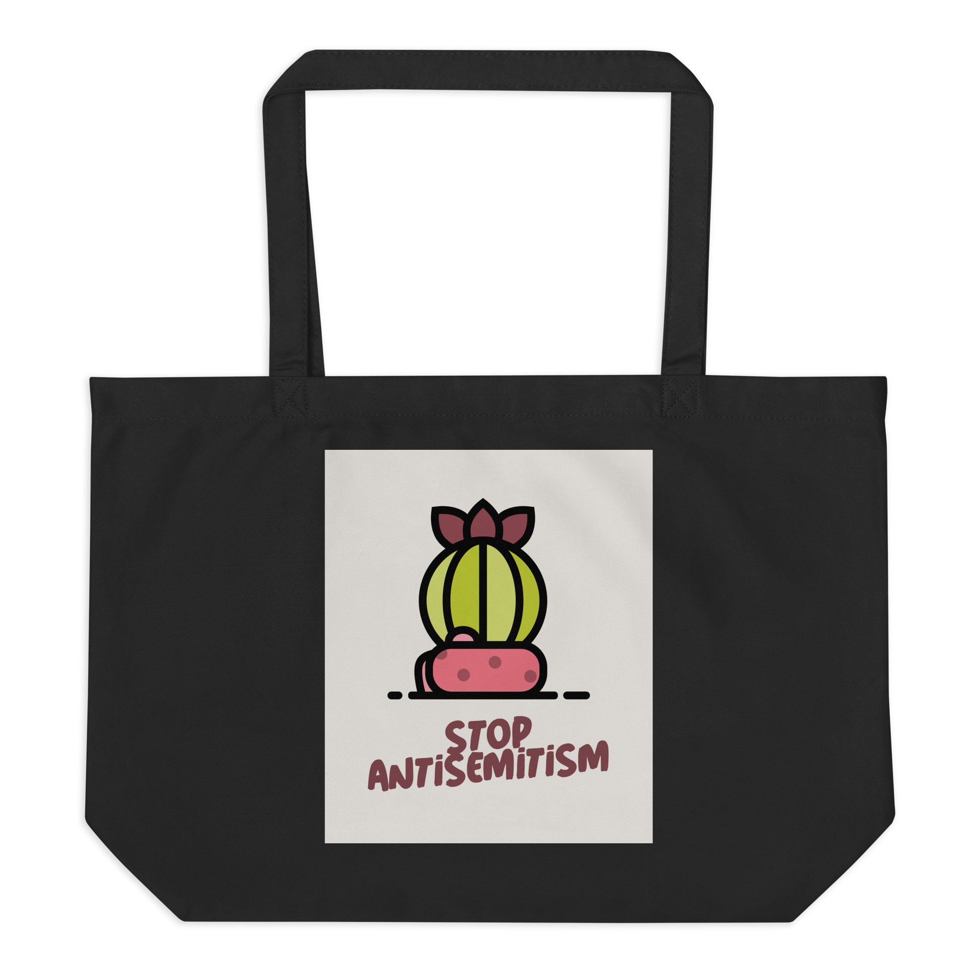 Stop Antisemitism | Plants & Flowers Edition | Large Organic Tote Bag