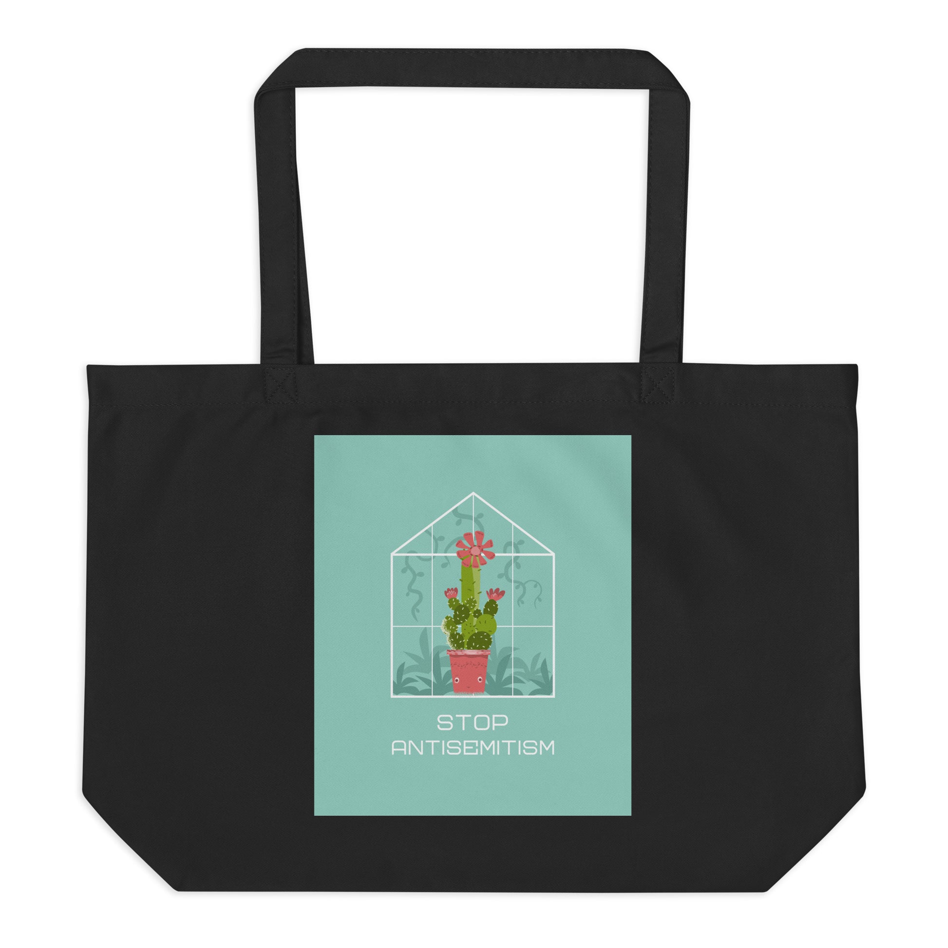 Stop Antisemitism | Plants & Flowers Edition | Large Organic Tote Bag