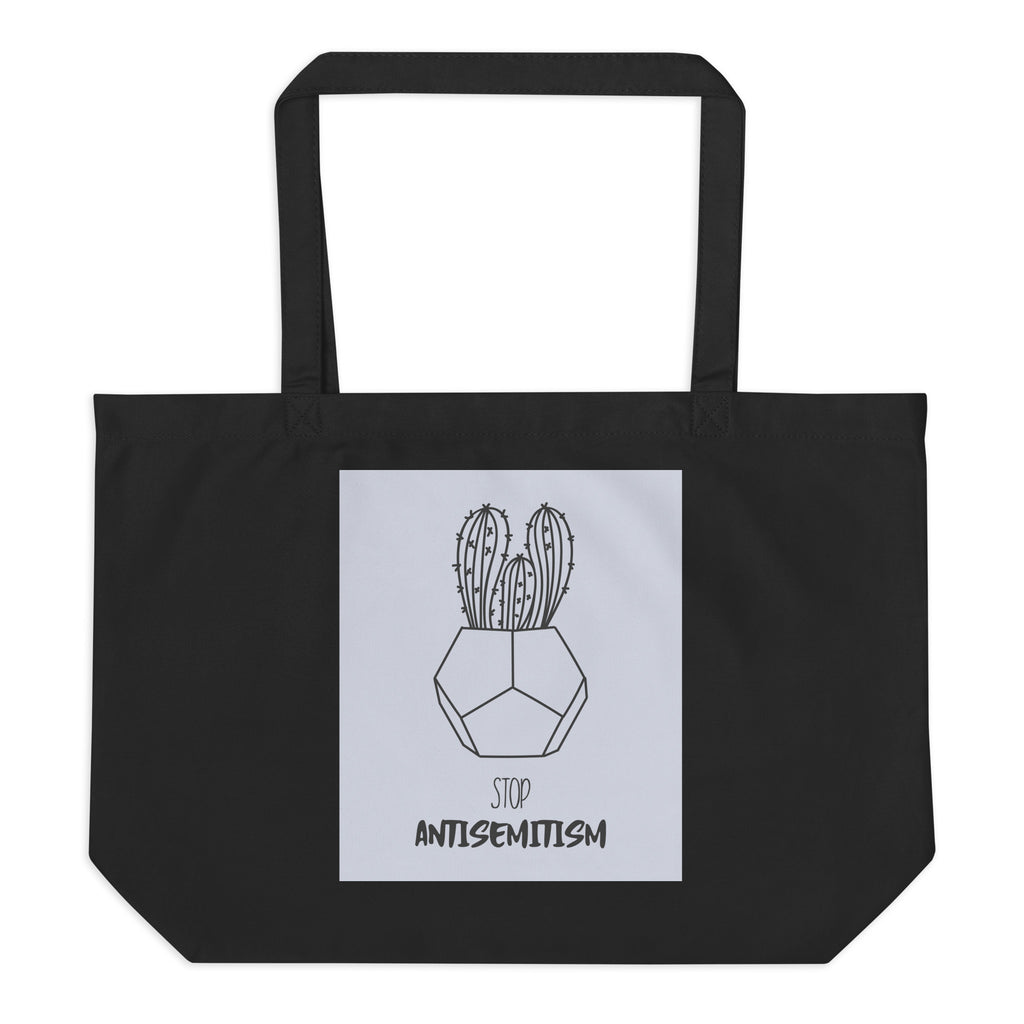Stop Antisemitism | Plants & Flowers Edition | Large Organic Tote Bag