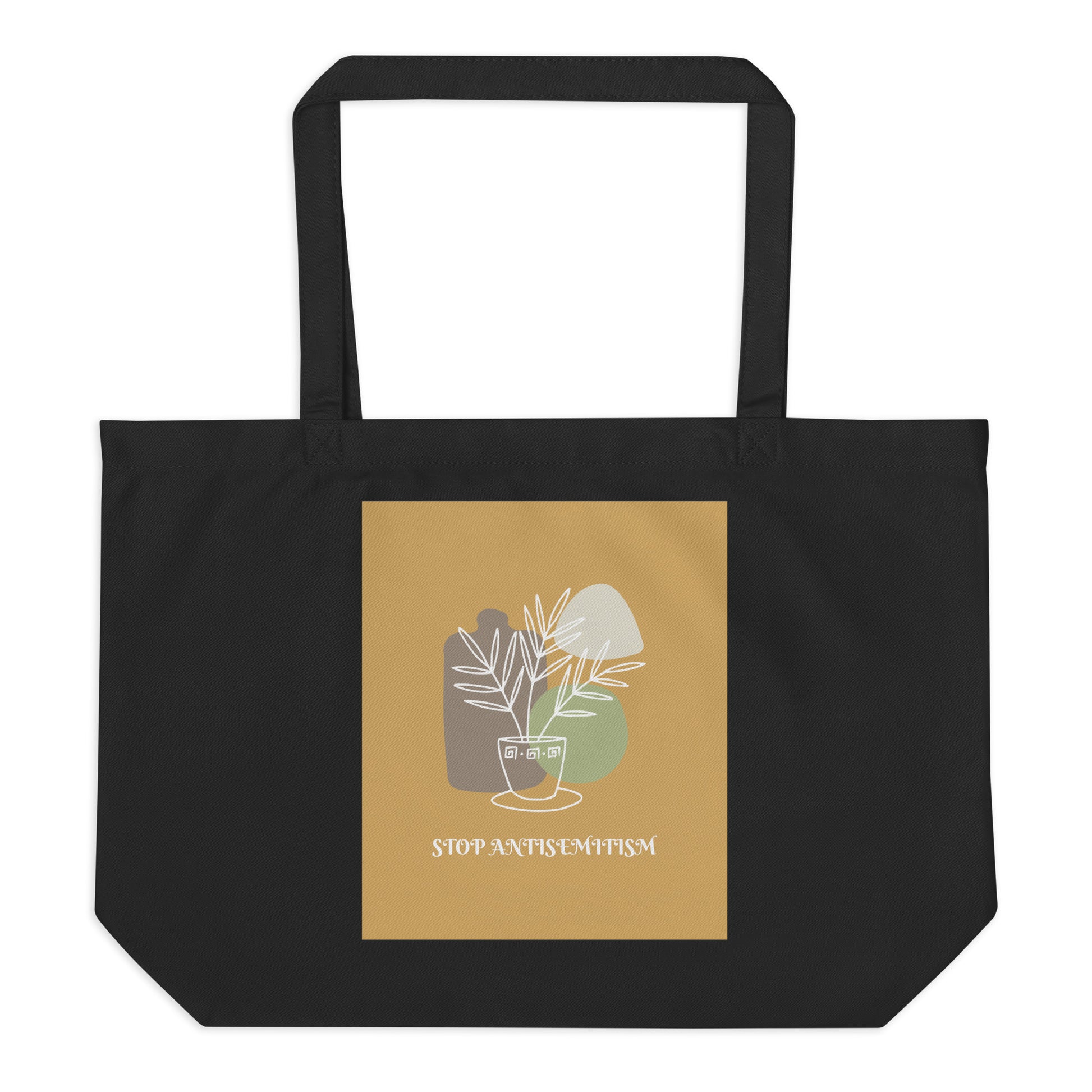 Stop Antisemitism | Plants & Flowers Edition | Large Organic Tote Bag