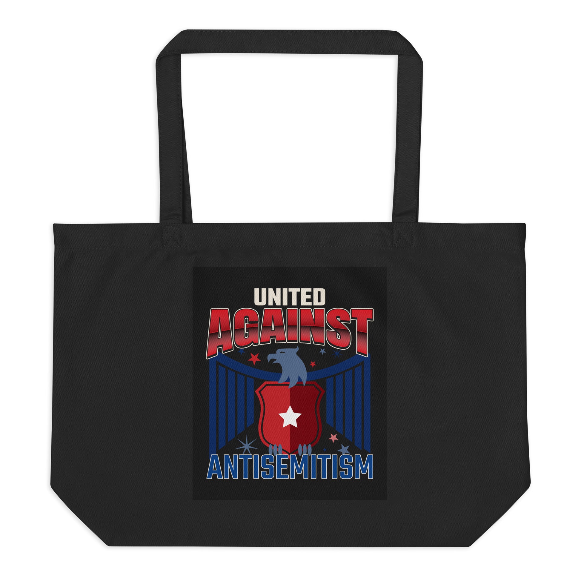 USA Edition | United Against Antisemitism | Large Organic Tote Bag