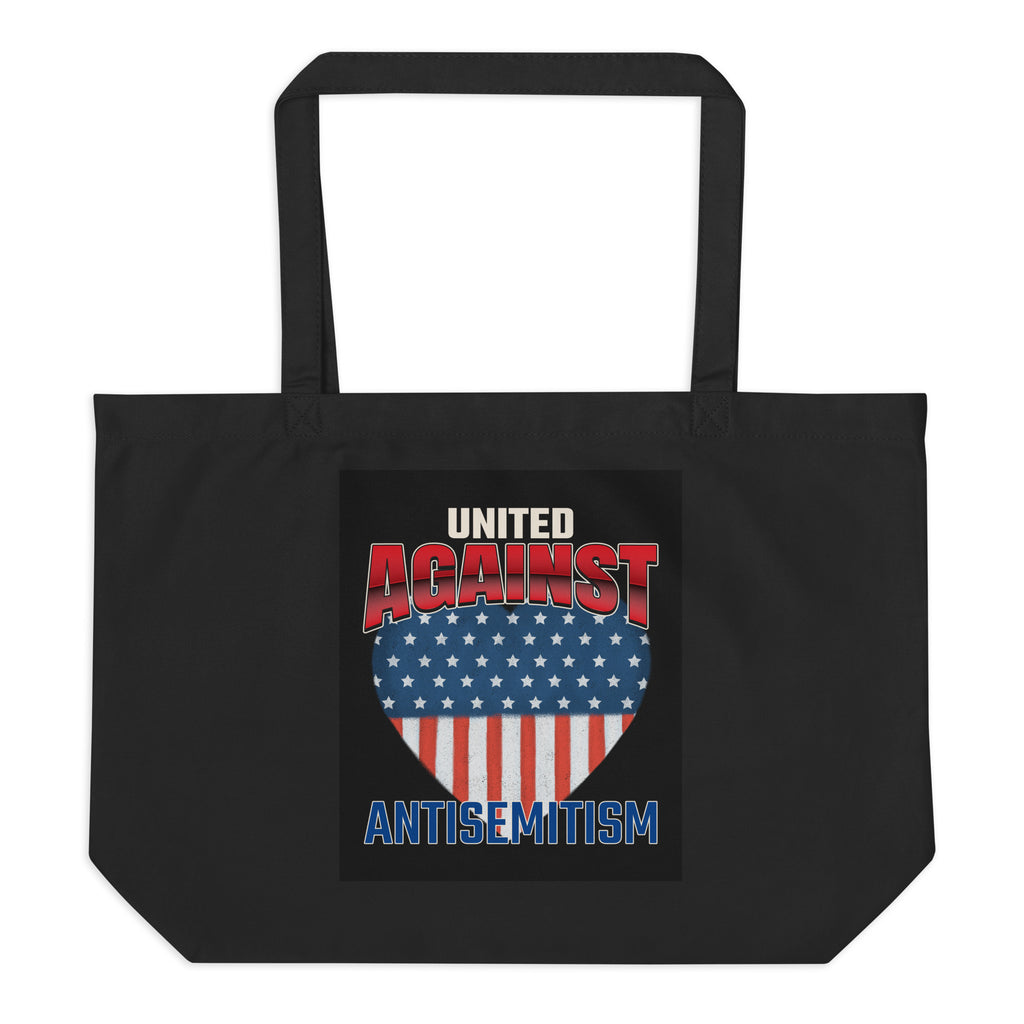 USA Edition | United Against Antisemitism | Large Organic Tote Bag