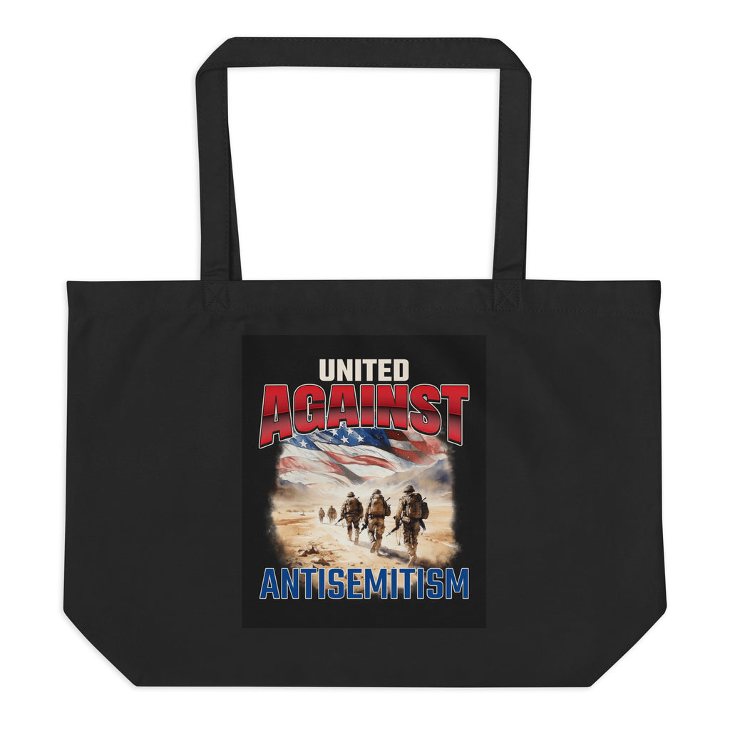 USA Edition | United Against Antisemitism | Large Organic Tote Bag