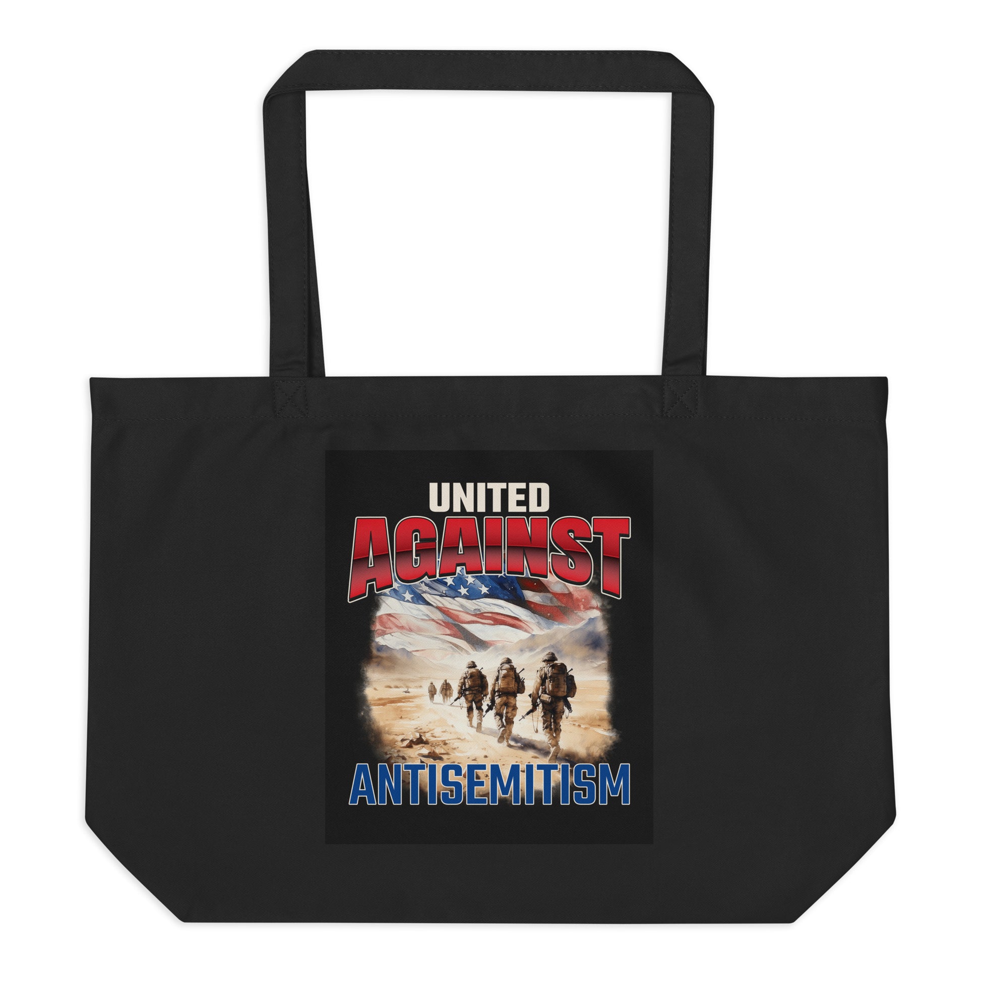 USA Edition | United Against Antisemitism | Large Organic Tote Bag