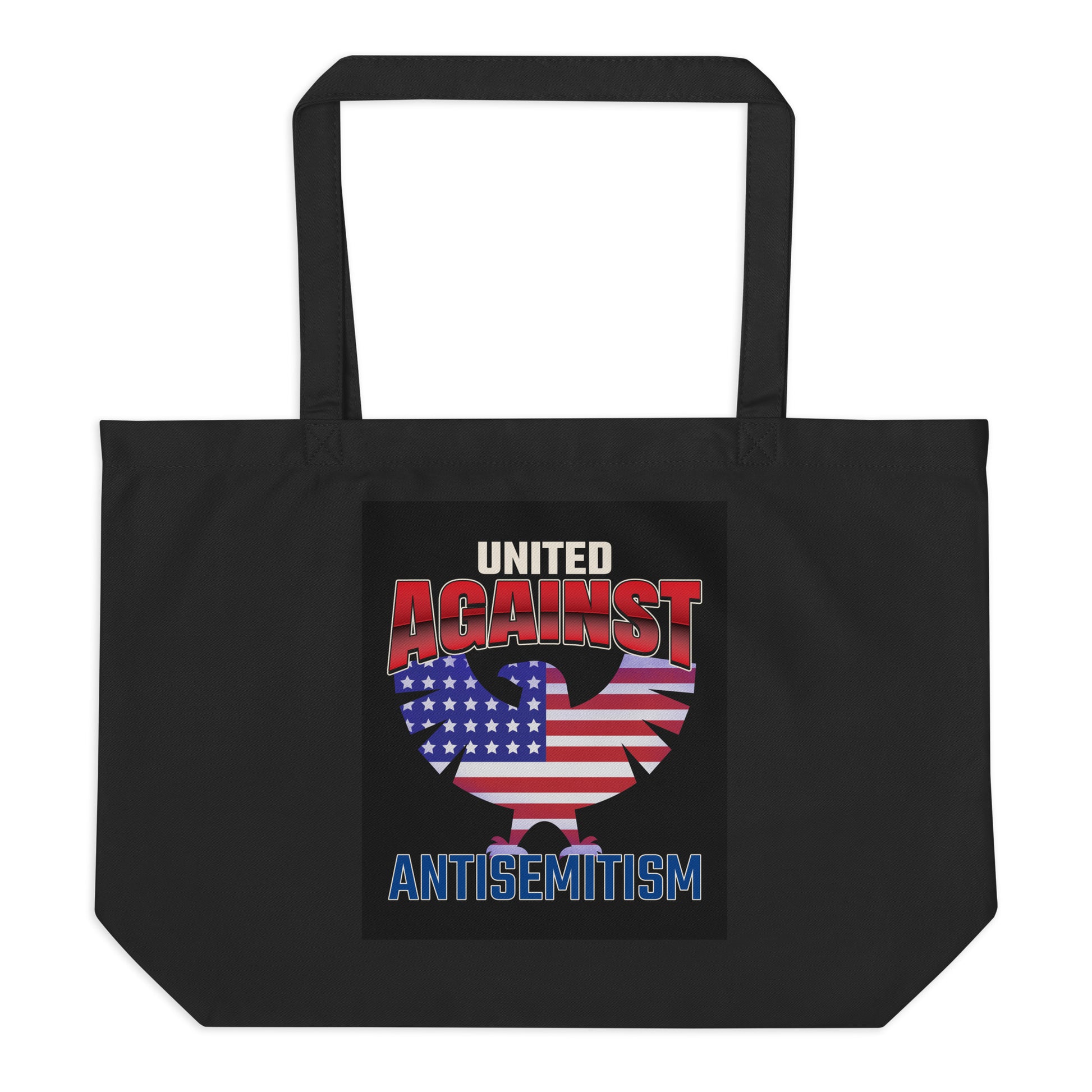 USA Edition | United Against Antisemitism | Large Organic Tote Bag