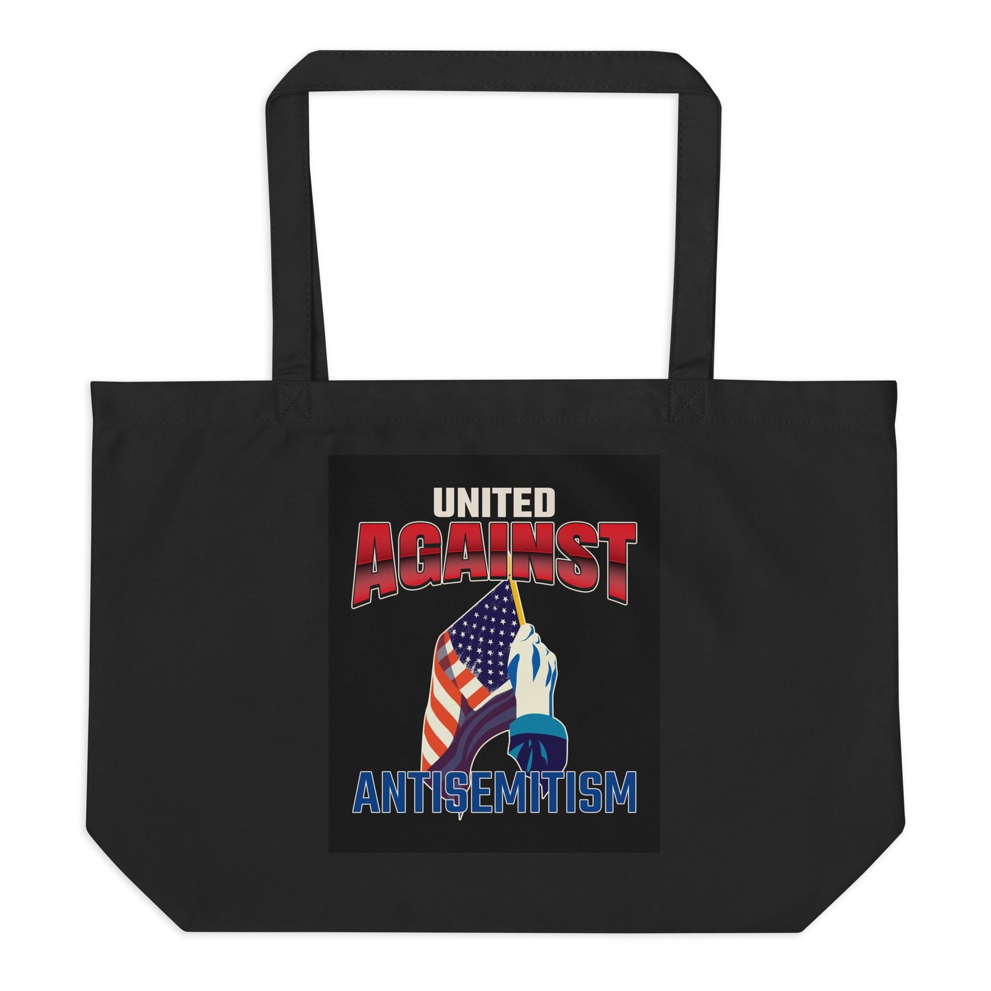 USA Edition | United Against Antisemitism | Large Organic Tote Bag