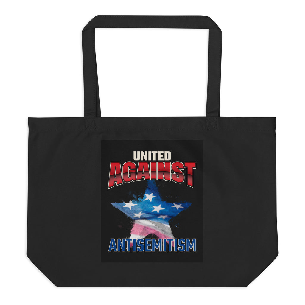 USA Edition | United Against Antisemitism | Large Organic Tote Bag