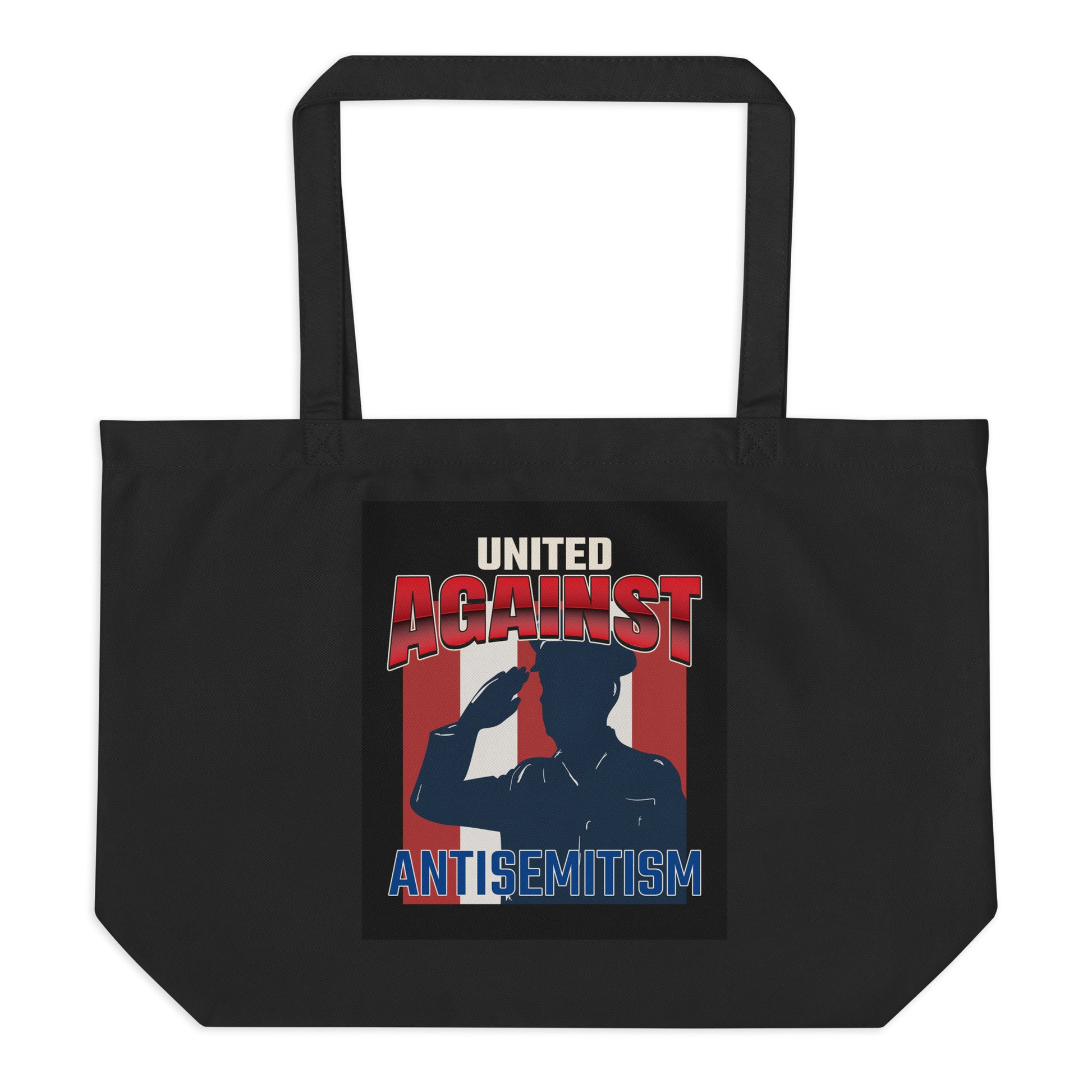 USA Edition | United Against Antisemitism | Large Organic Tote Bag