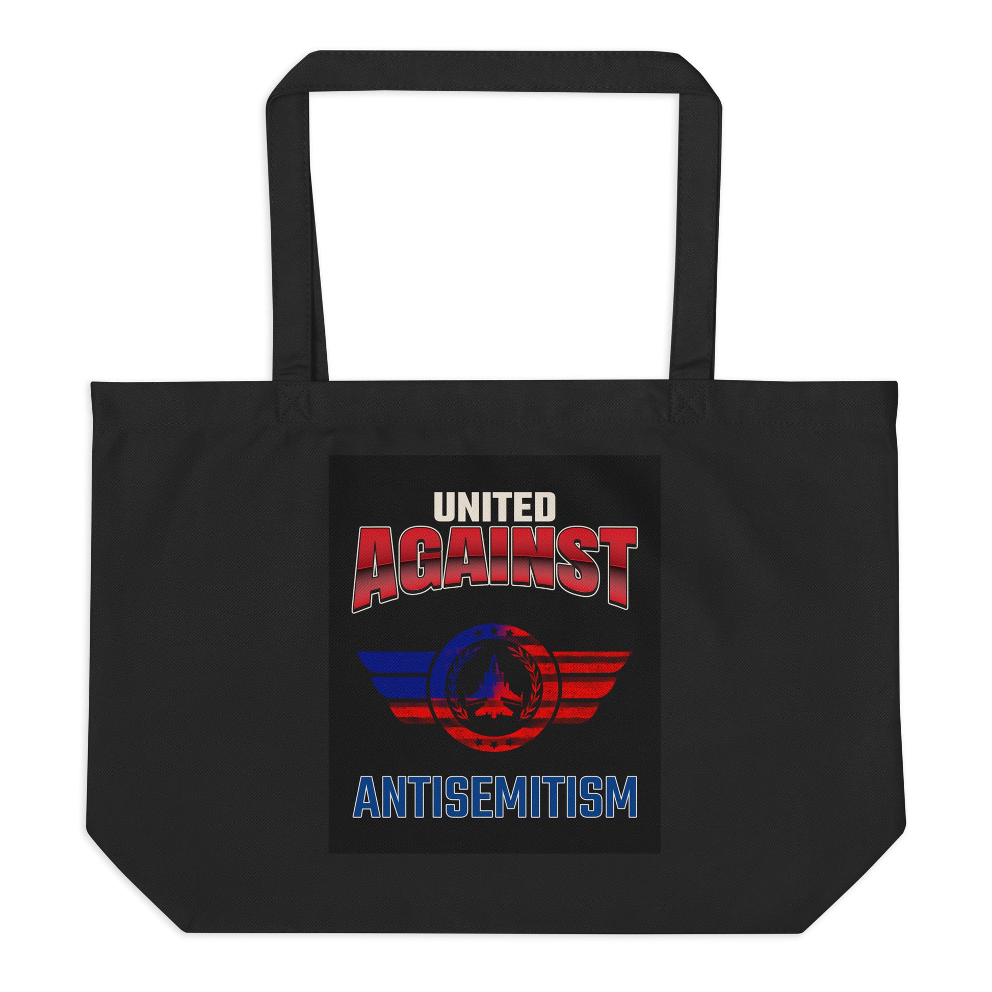 USA Edition | United Against Antisemitism | Large Organic Tote Bag