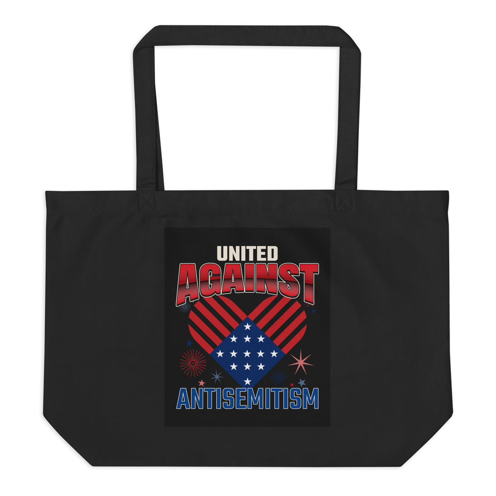 USA Edition | United Against Antisemitism | Large Organic Tote Bag