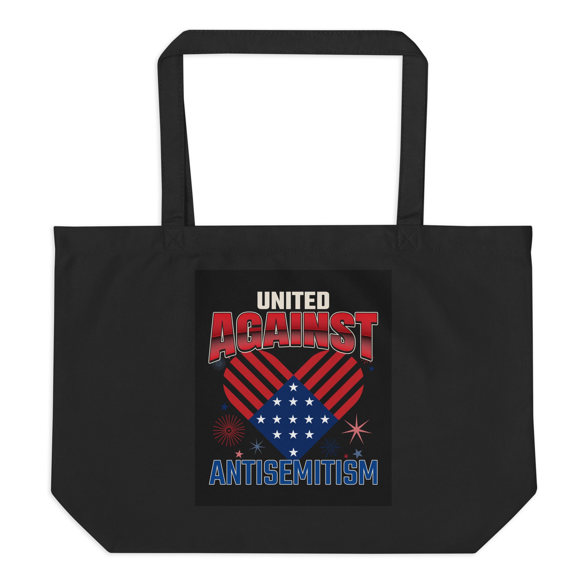 USA Edition | United Against Antisemitism | Large Organic Tote Bag