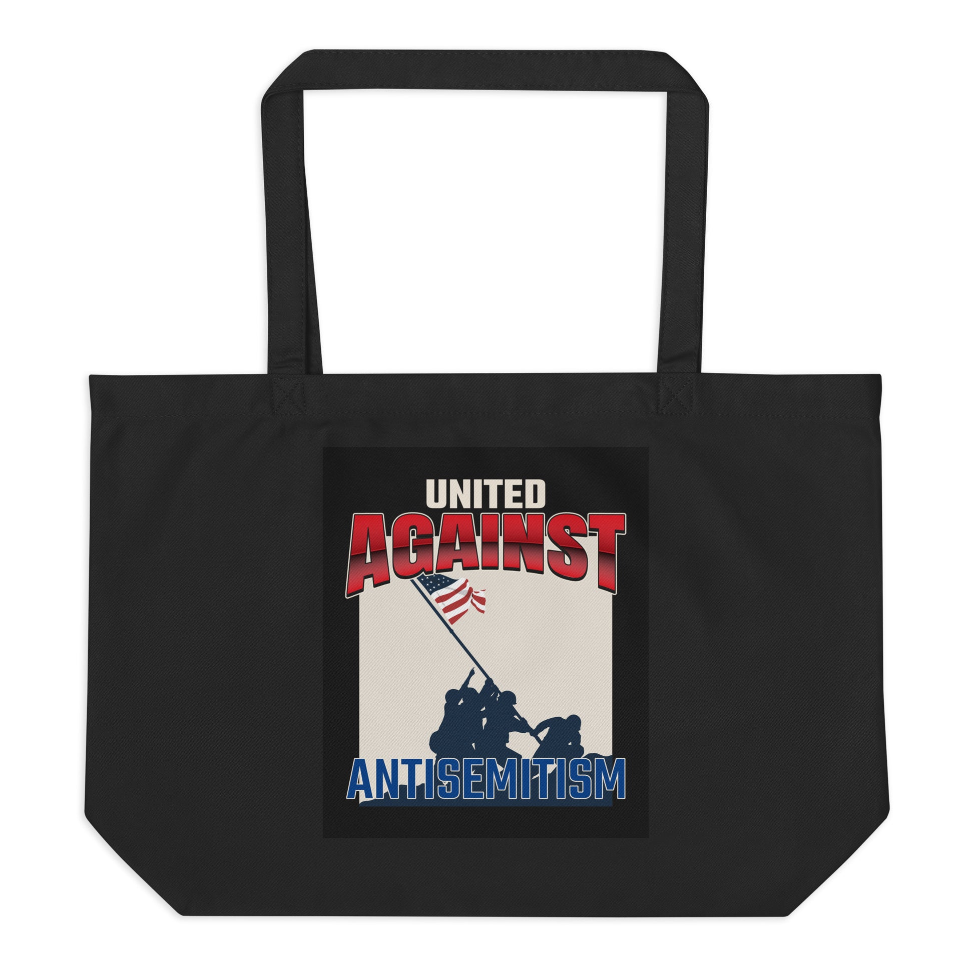 USA Edition | United Against Antisemitism | Large Organic Tote Bag