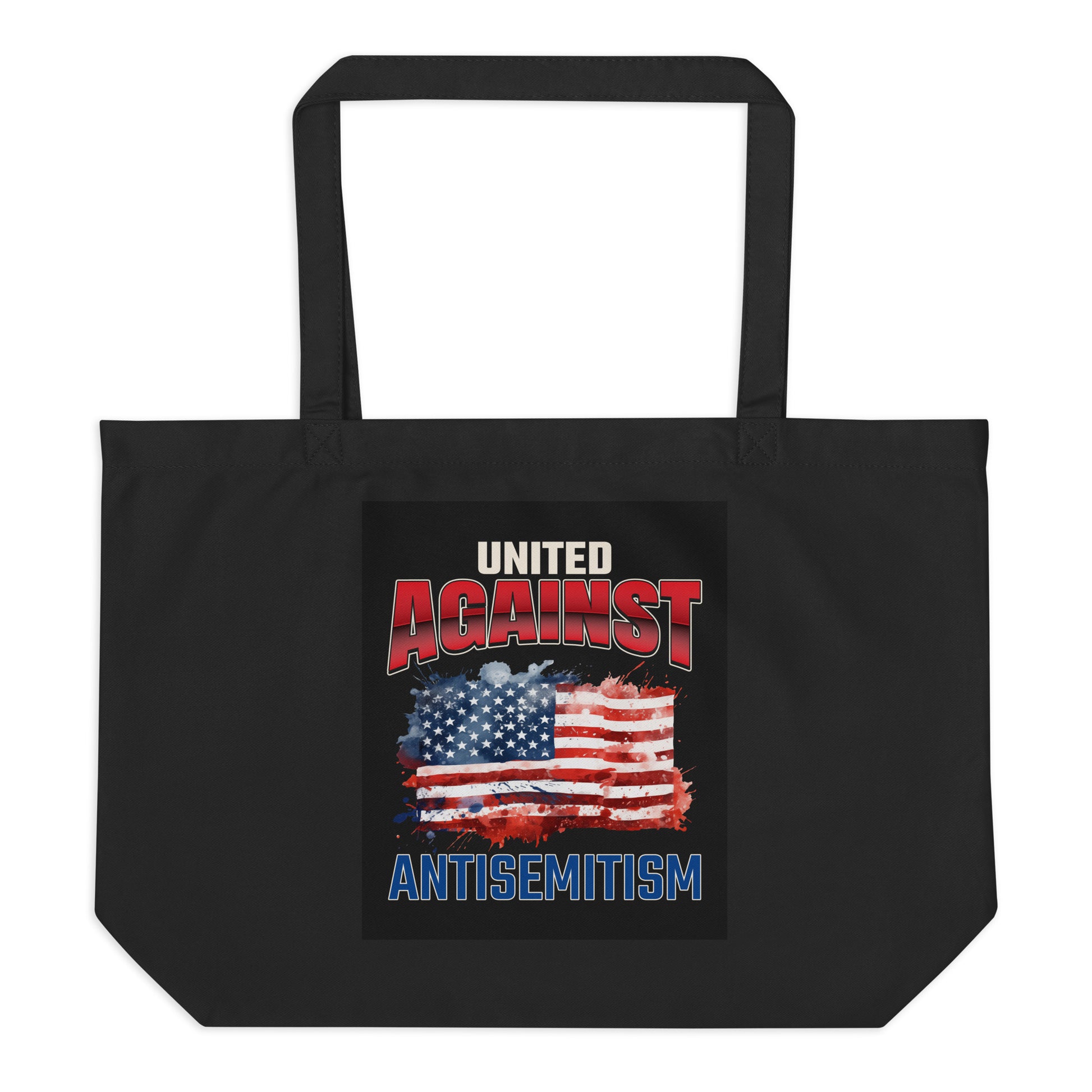 USA Edition | United Against Antisemitism | Large Organic Tote Bag