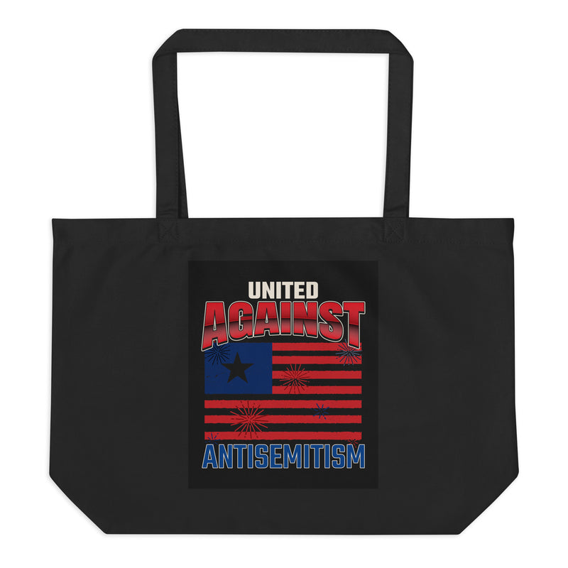 USA Edition | United Against Antisemitism | Large Organic Tote Bag
