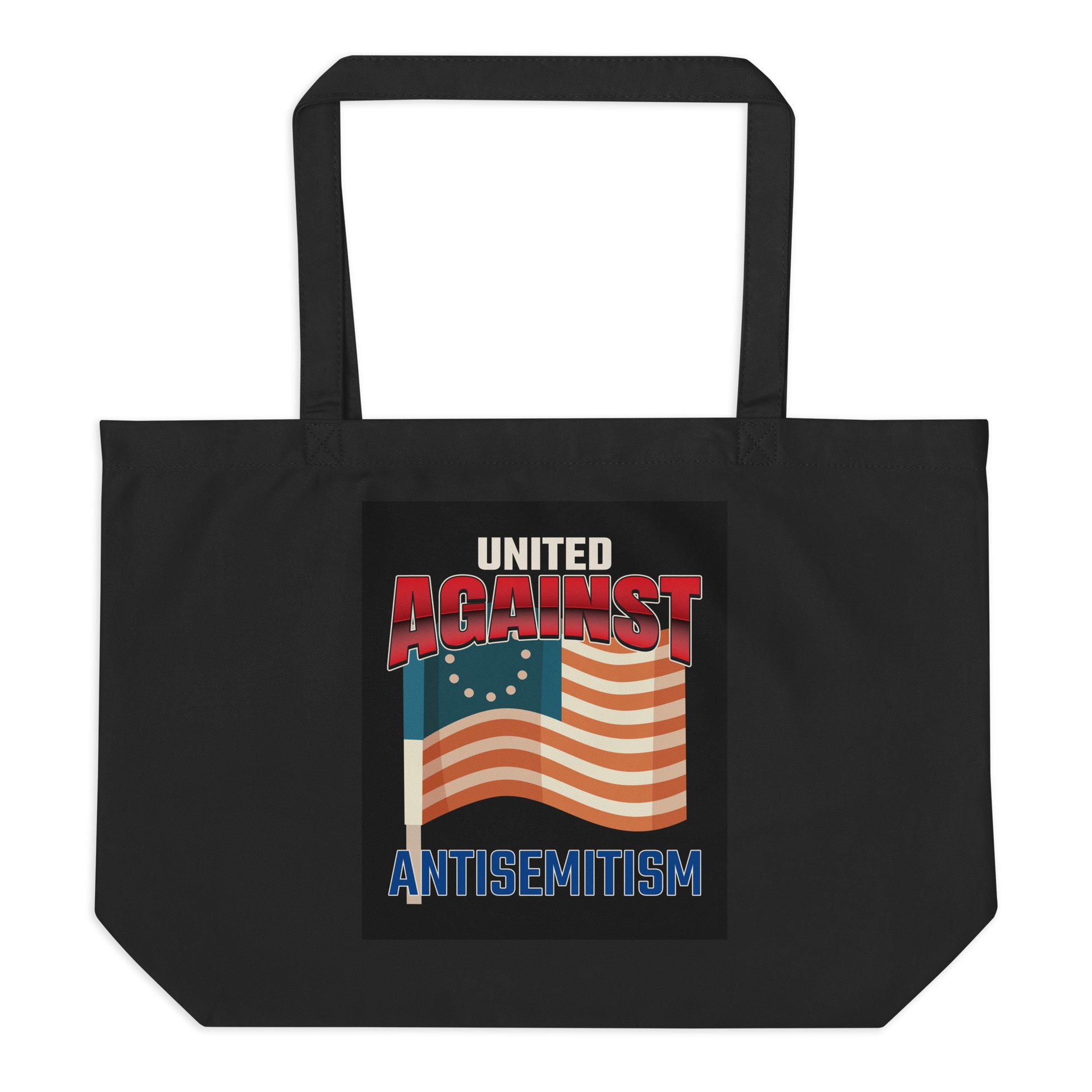 USA Edition | United Against Antisemitism | Large Organic Tote Bag