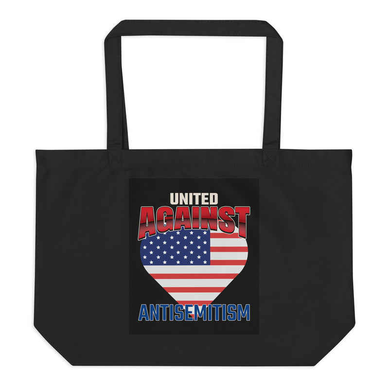 USA Edition | United Against Antisemitism | Large Organic Tote Bag