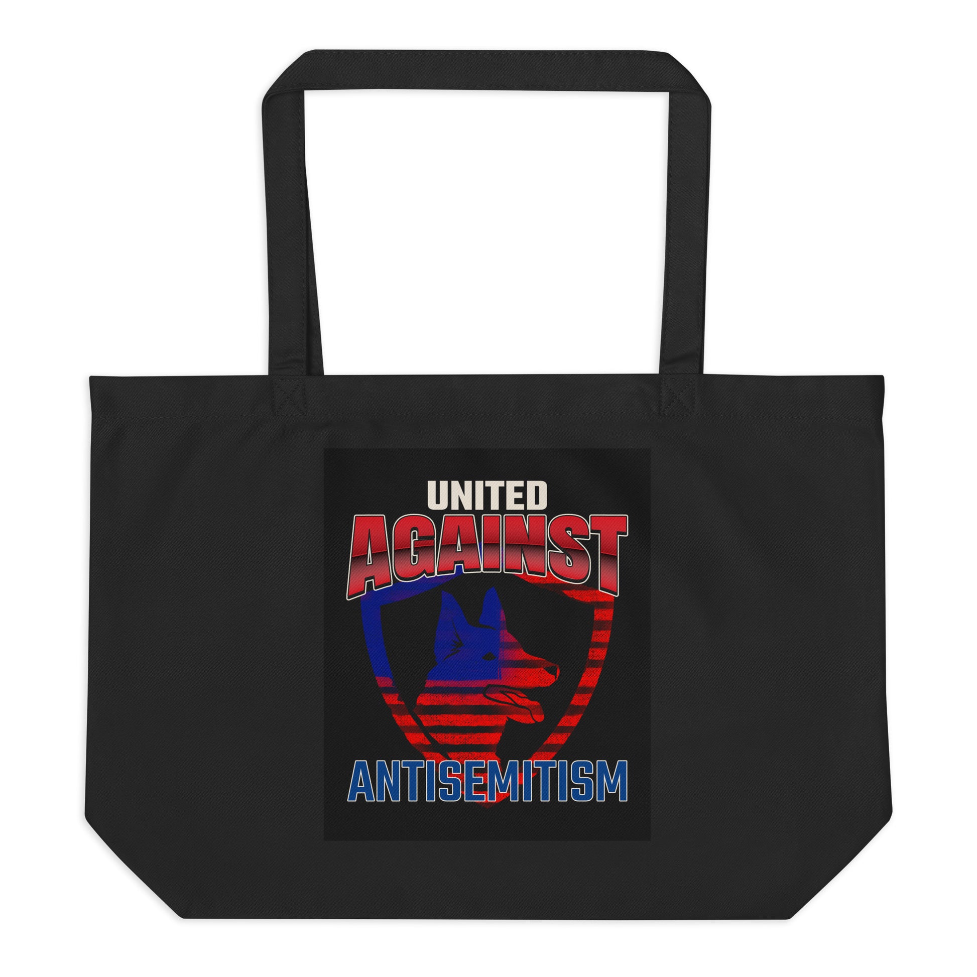 USA Edition | United Against Antisemitism | Large Organic Tote Bag