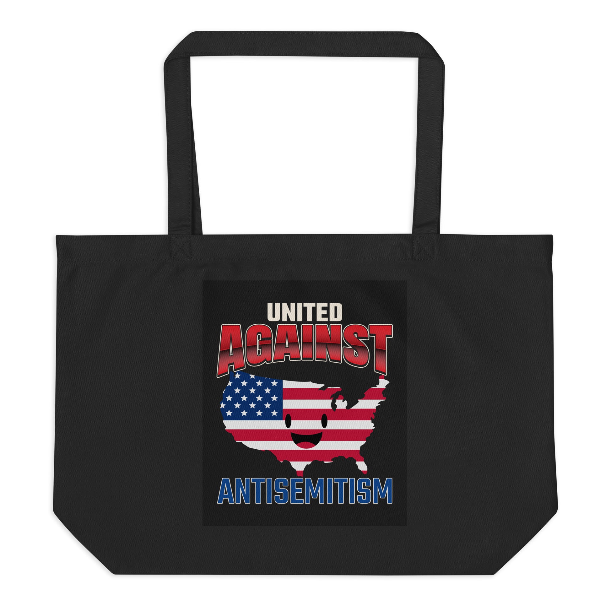USA Edition | United Against Antisemitism | Large Organic Tote Bag