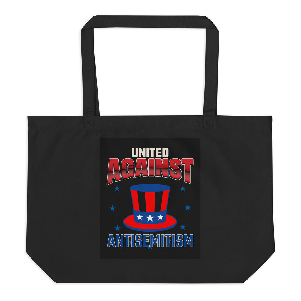 USA Edition | United Against Antisemitism | Large Organic Tote Bag