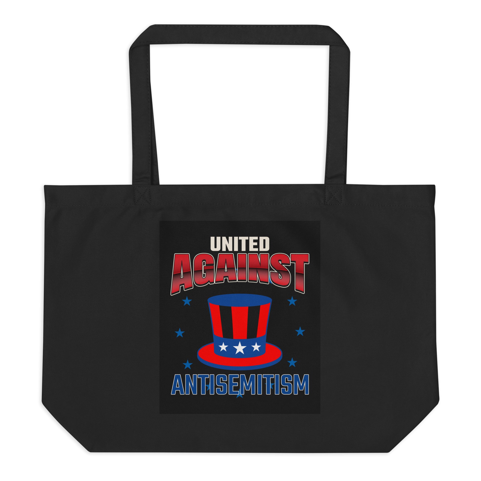 USA Edition | United Against Antisemitism | Large Organic Tote Bag