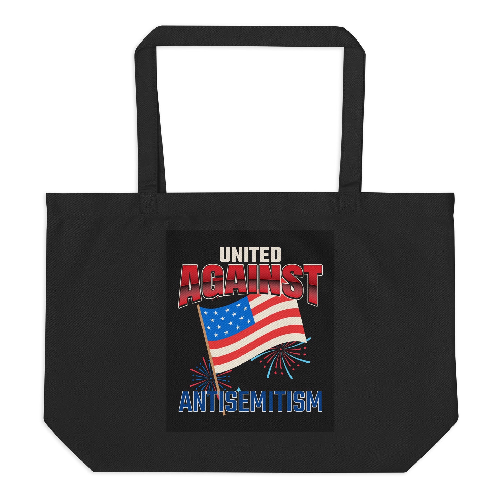 USA Edition | United Against Antisemitism | Large Organic Tote Bag