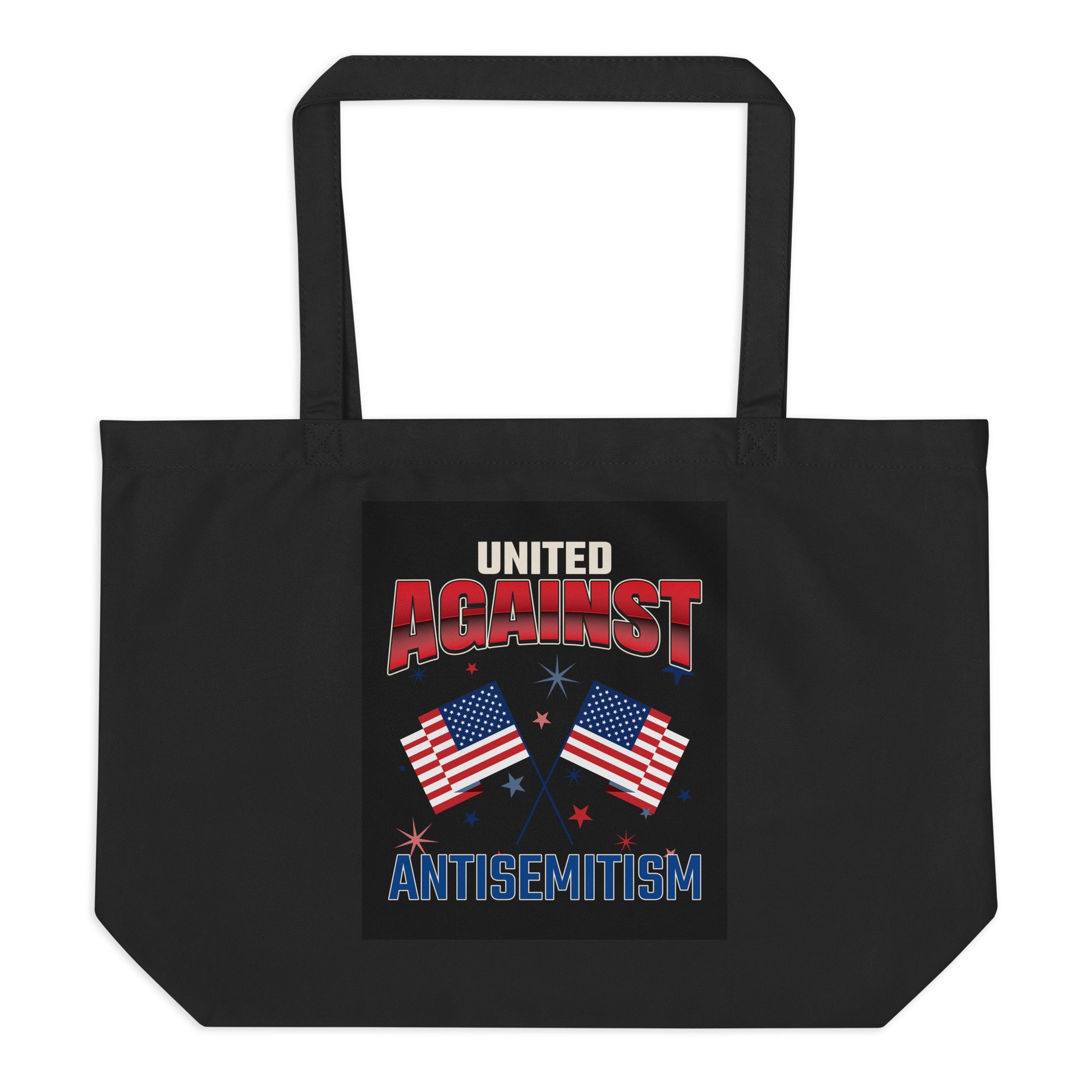 USA Edition | United Against Antisemitism | Large Organic Tote Bag