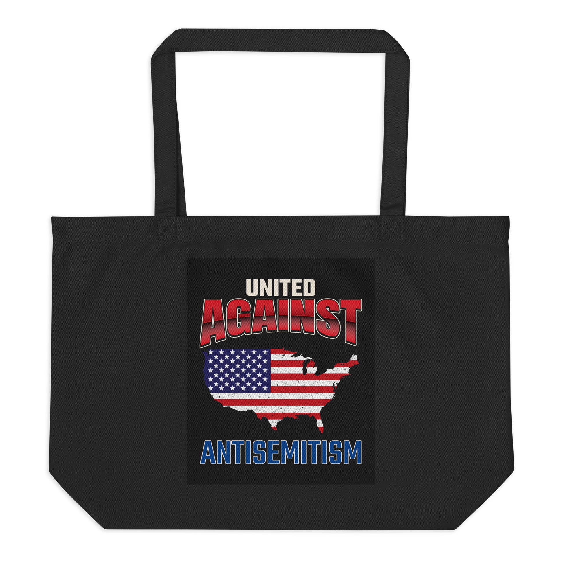 USA Edition | United Against Antisemitism | Large Organic Tote Bag