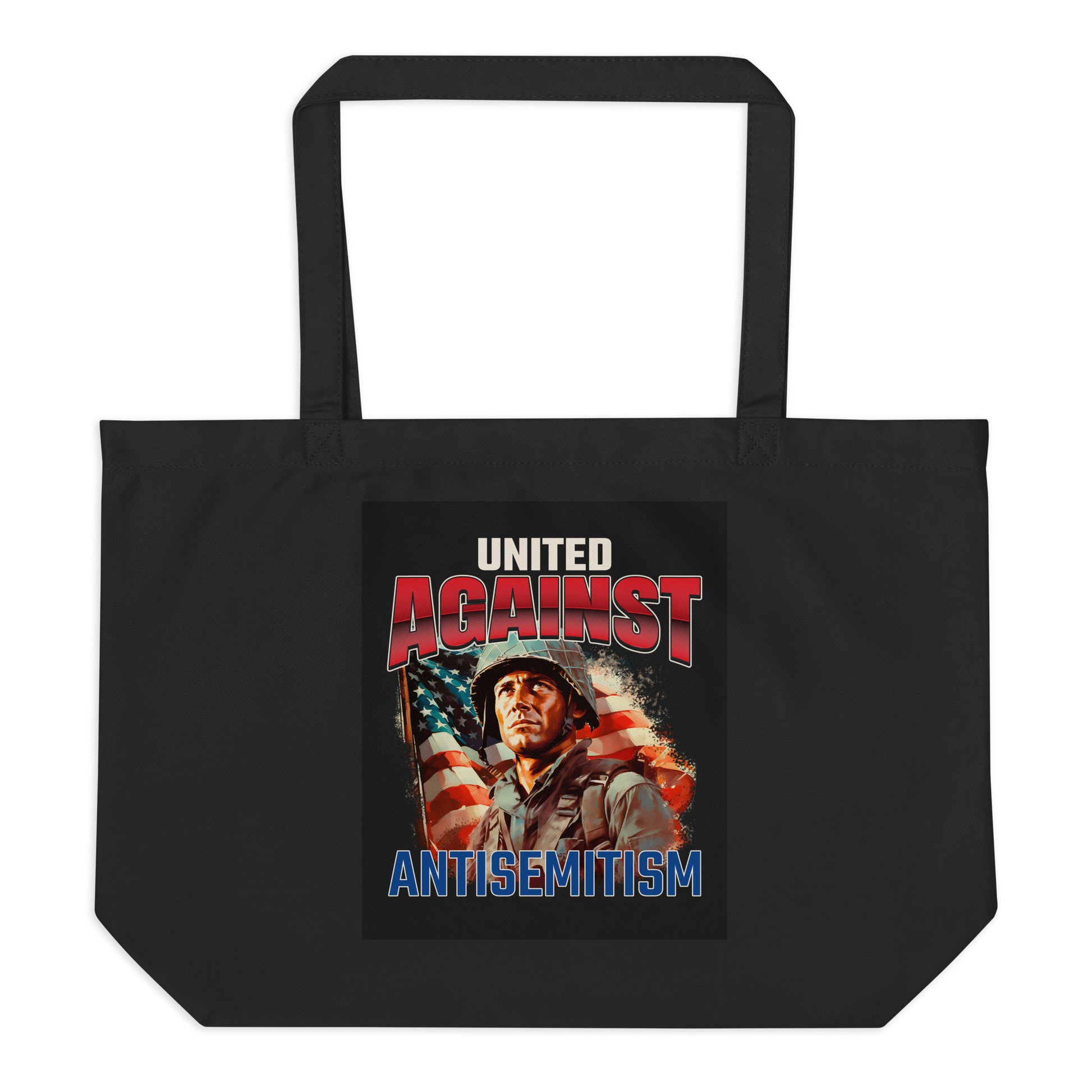 USA Edition | United Against Antisemitism | Large Organic Tote Bag