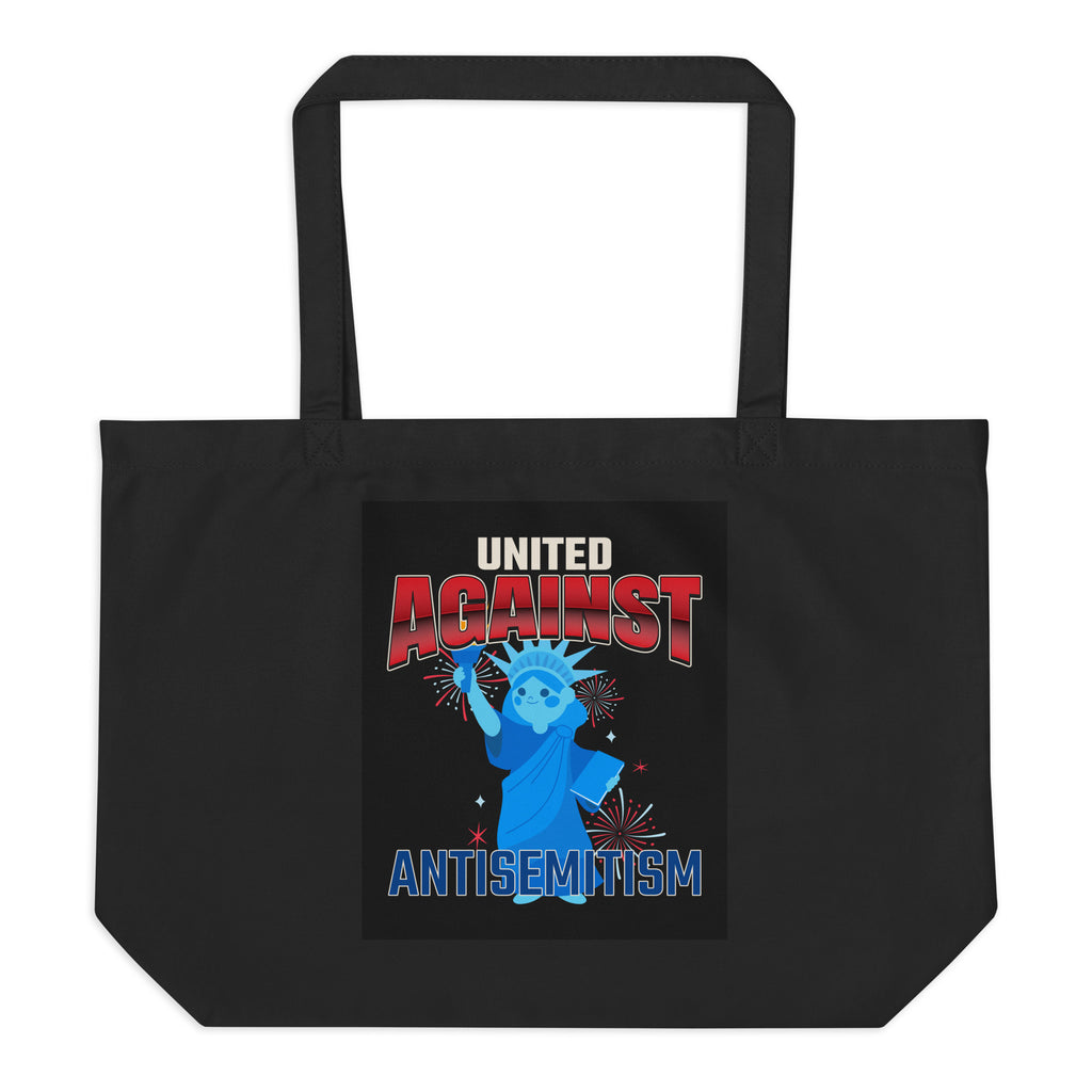 USA Edition | United Against Antisemitism | Large Organic Tote Bag
