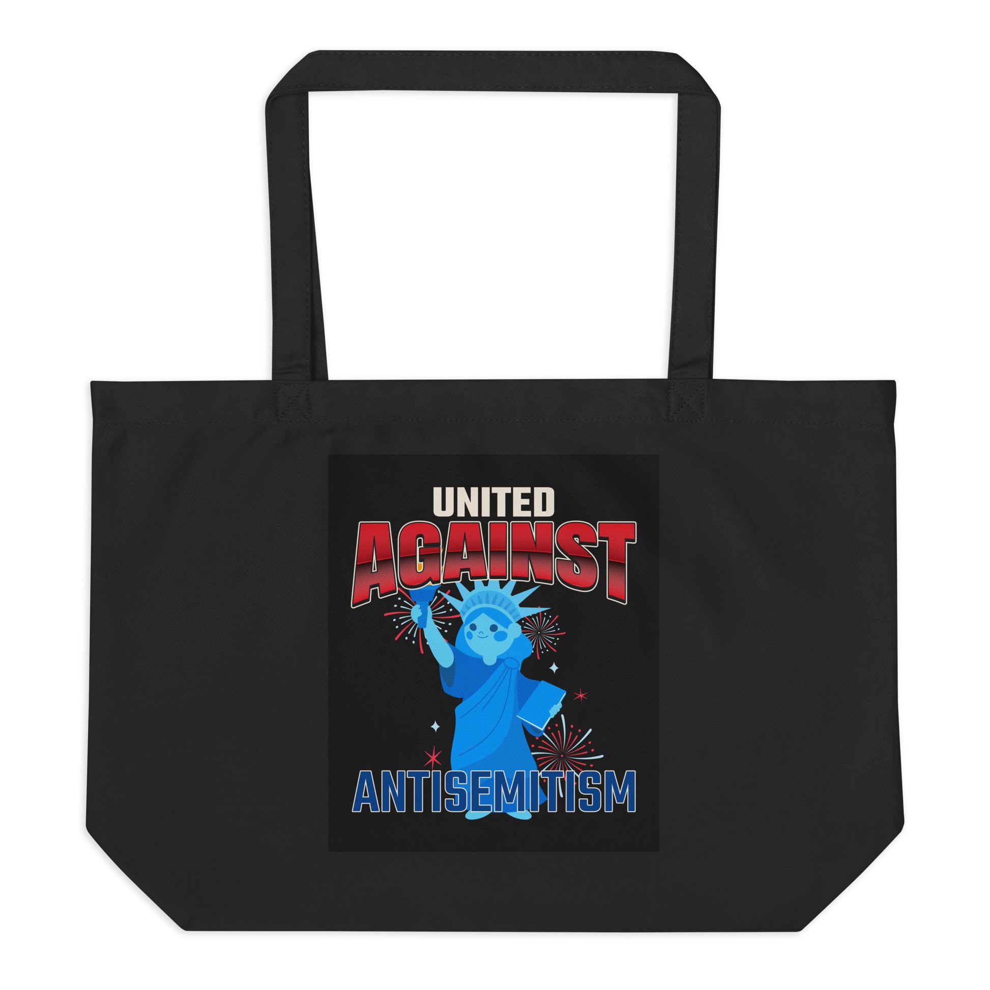 USA Edition | United Against Antisemitism | Large Organic Tote Bag