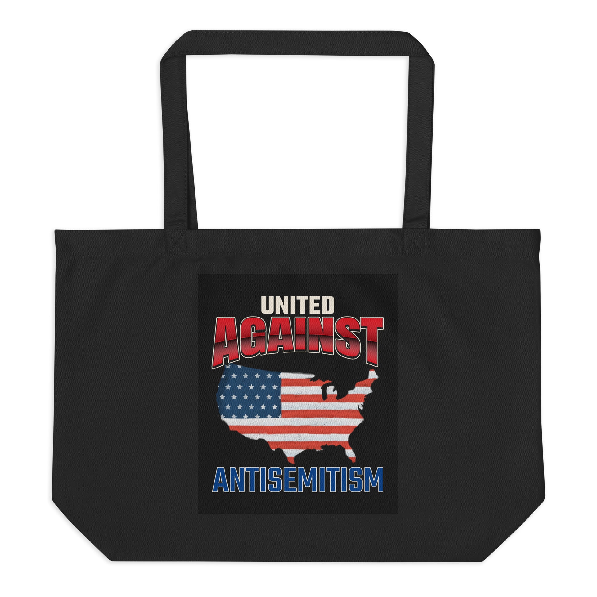 USA Edition | United Against Antisemitism | Large Organic Tote Bag