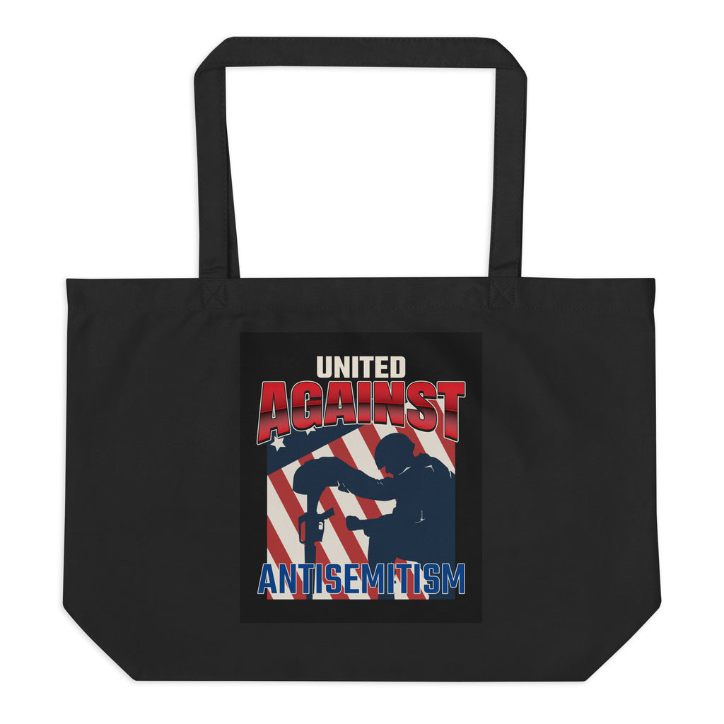 USA Edition | United Against Antisemitism | Large Organic Tote Bag