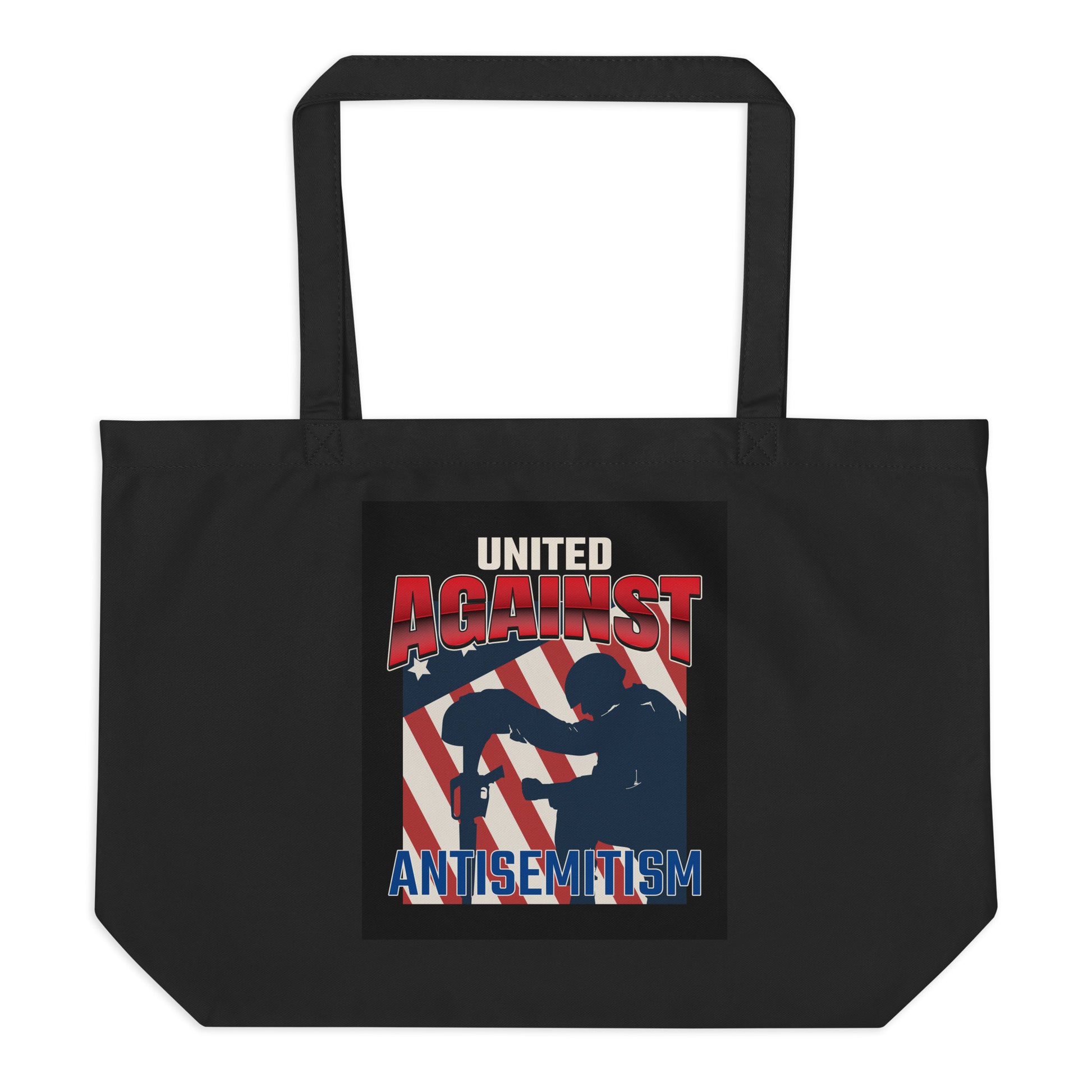USA Edition | United Against Antisemitism | Large Organic Tote Bag
