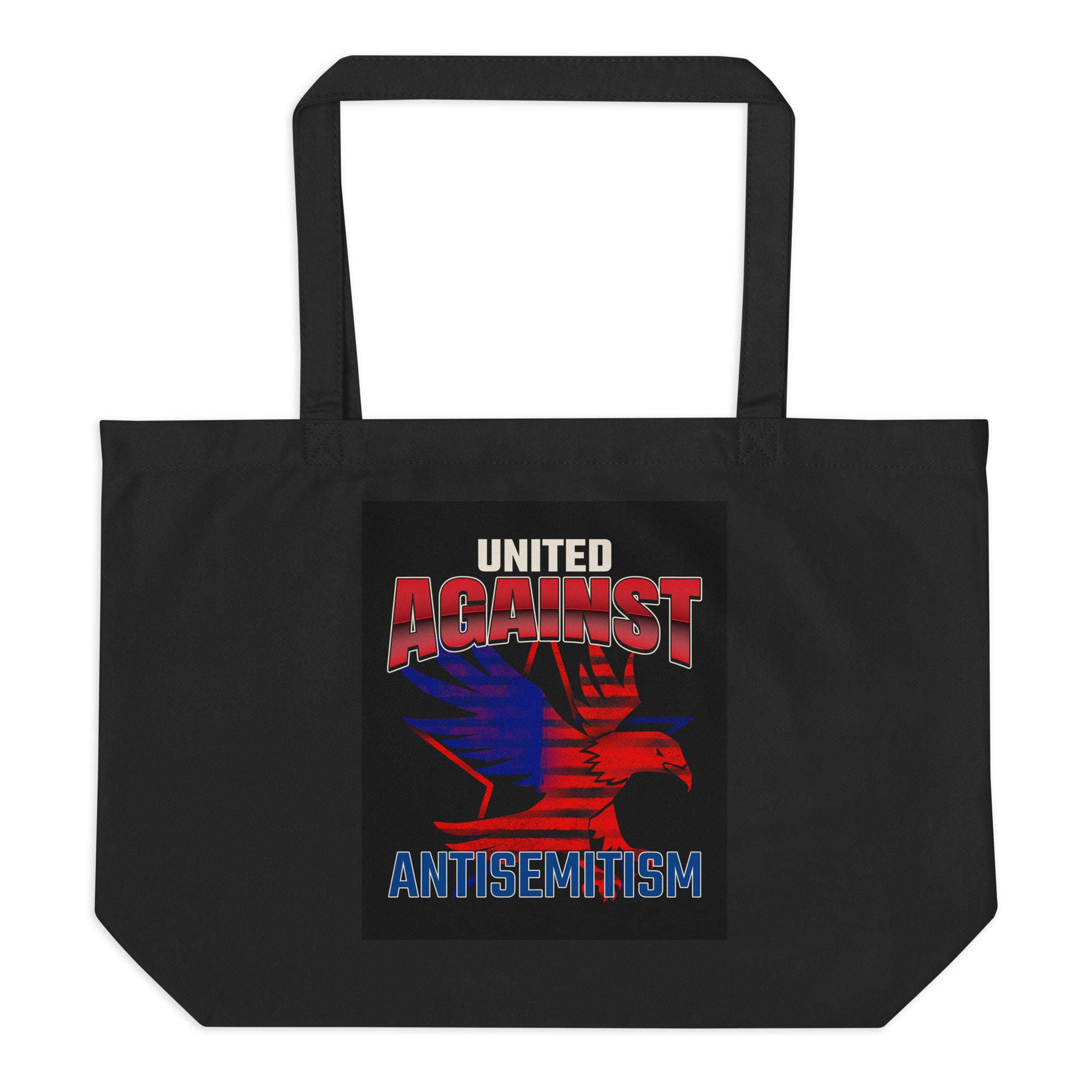 USA Edition | United Against Antisemitism | Large Organic Tote Bag