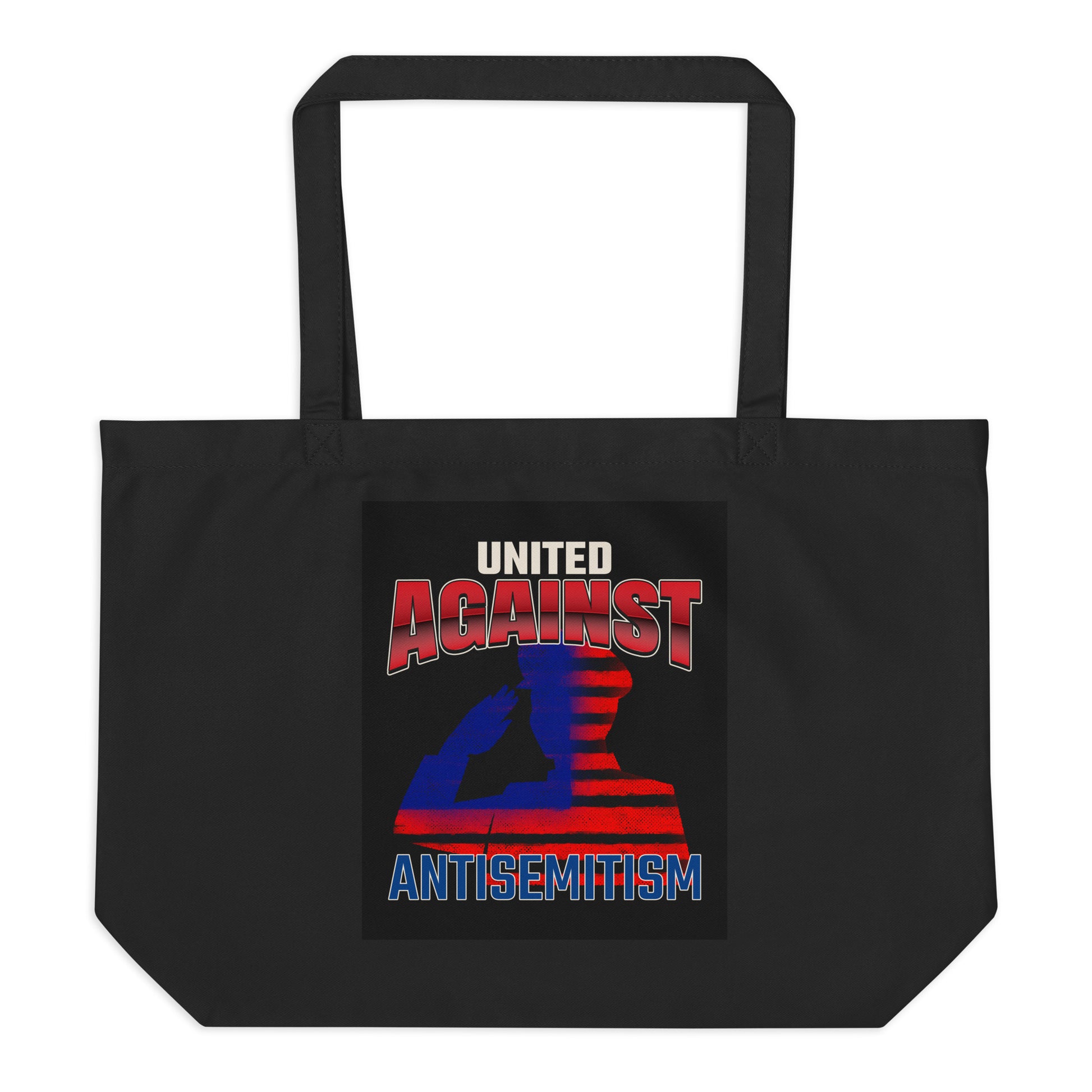 USA Edition | United Against Antisemitism | Large Organic Tote Bag