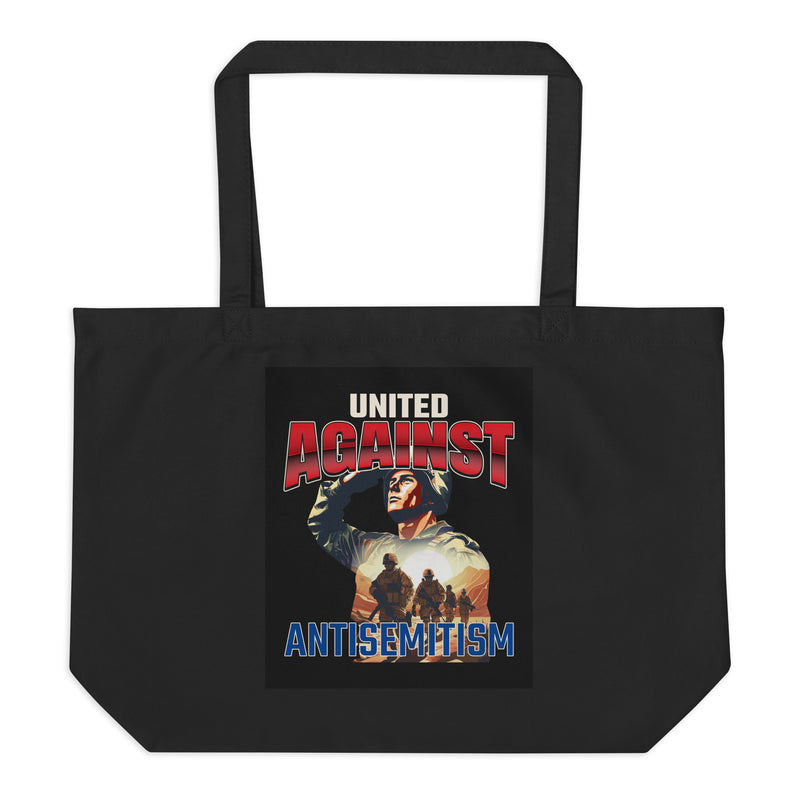 USA Edition | United Against Antisemitism | Large Organic Tote Bag