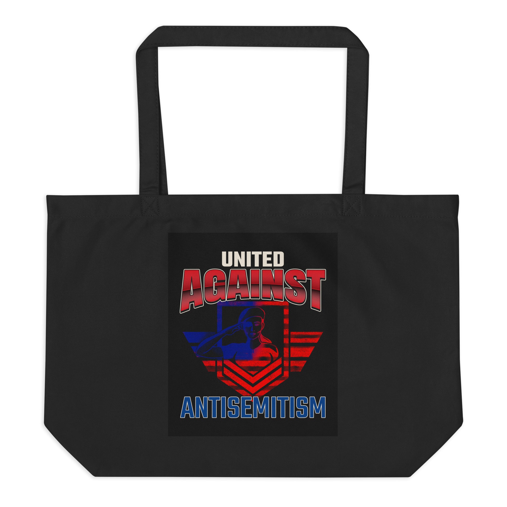 USA Edition | United Against Antisemitism | Large Organic Tote Bag