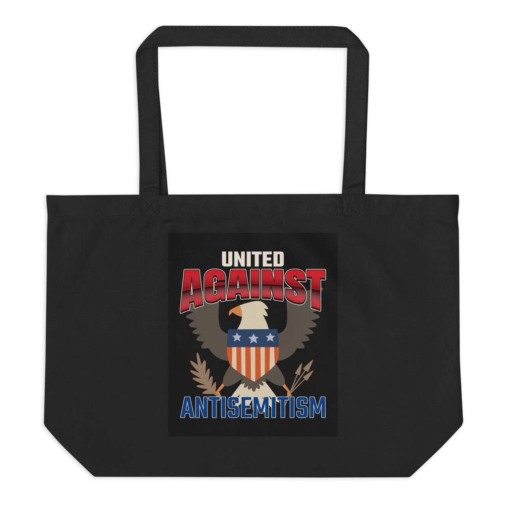 USA Edition | United Against Antisemitism | Large Organic Tote Bag