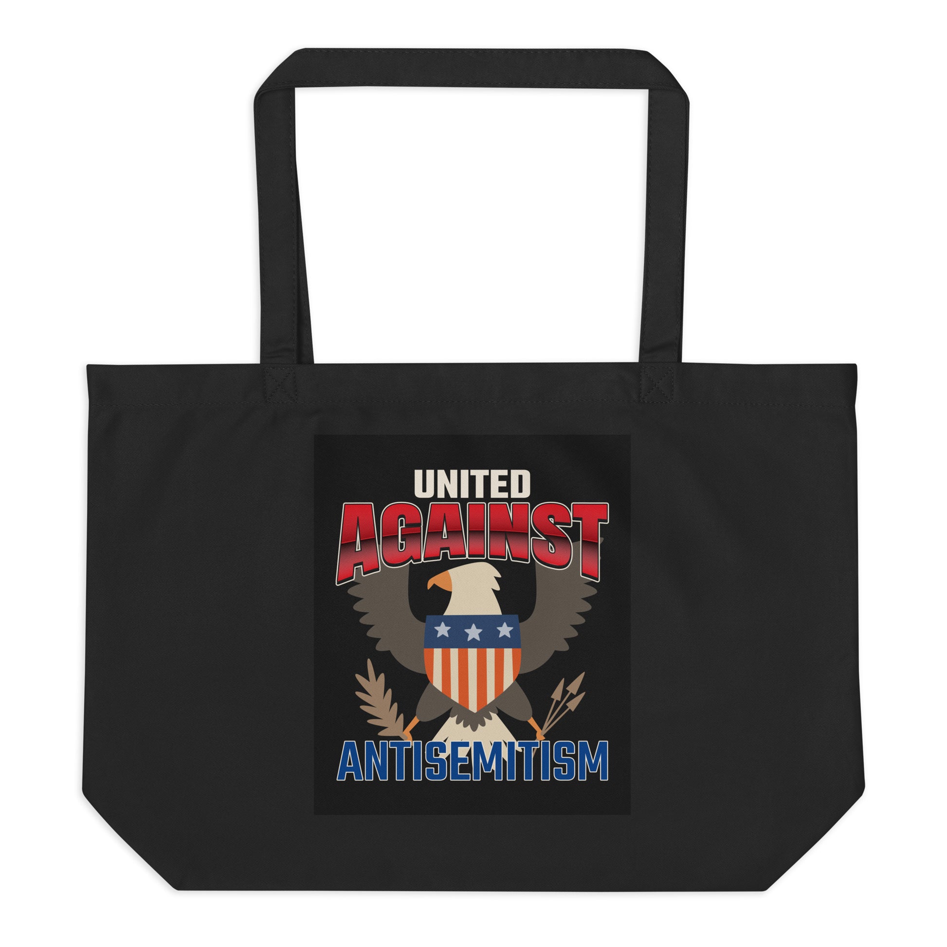 USA Edition | United Against Antisemitism | Large Organic Tote Bag