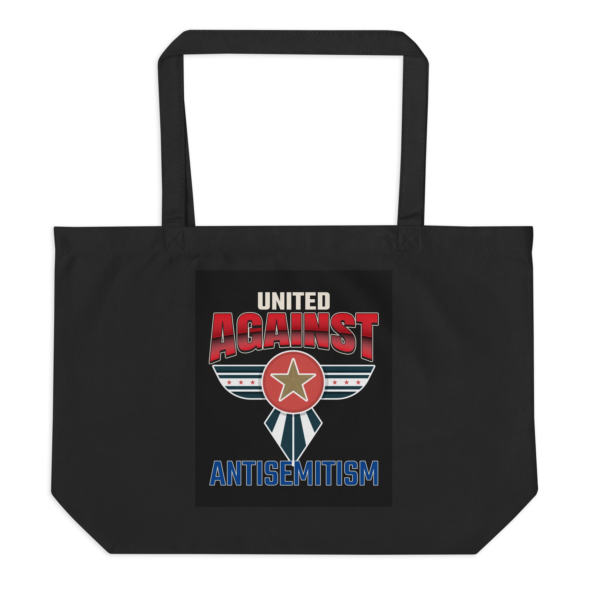 USA Edition | United Against Antisemitism | Large Organic Tote Bag