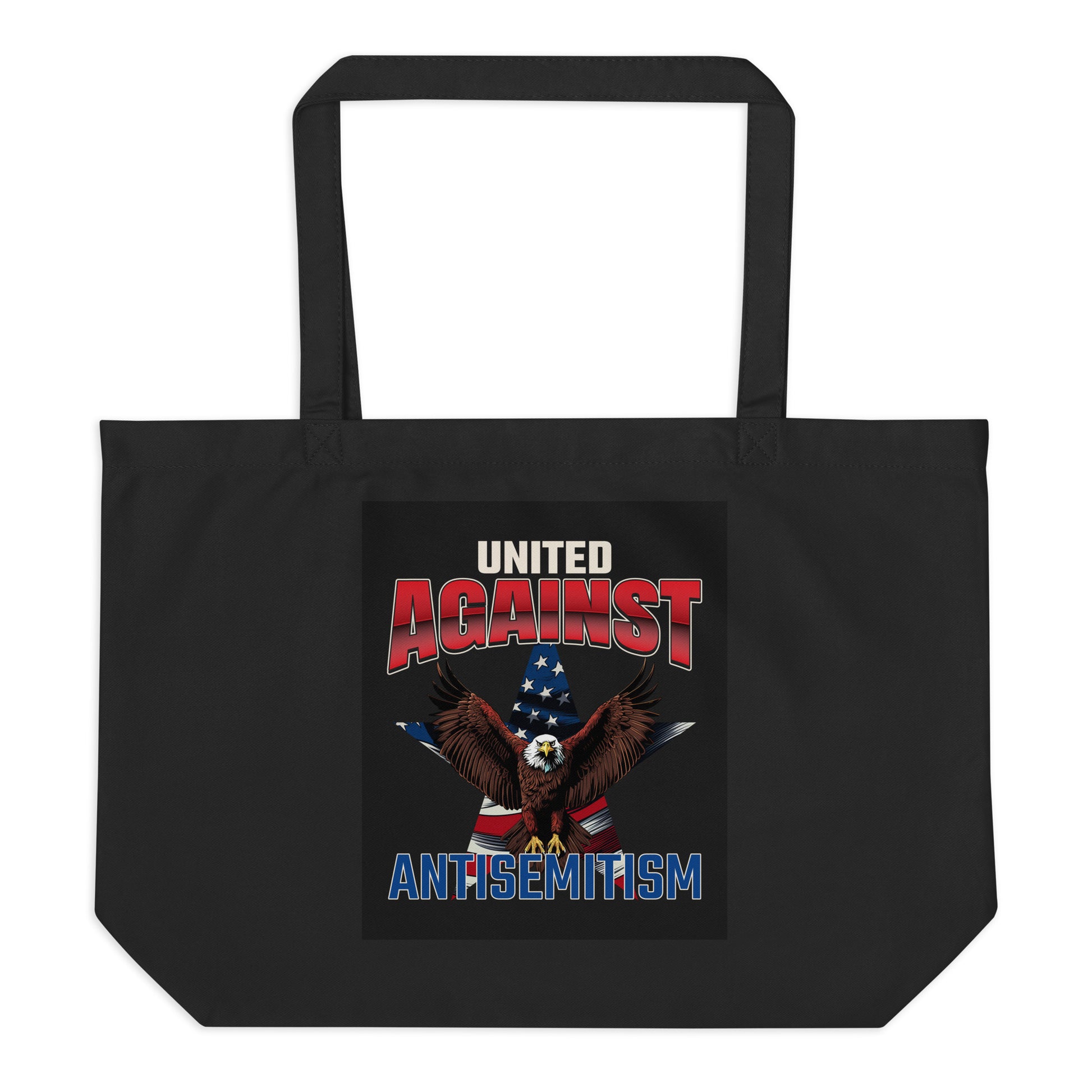 USA Edition | United Against Antisemitism | Large Organic Tote Bag