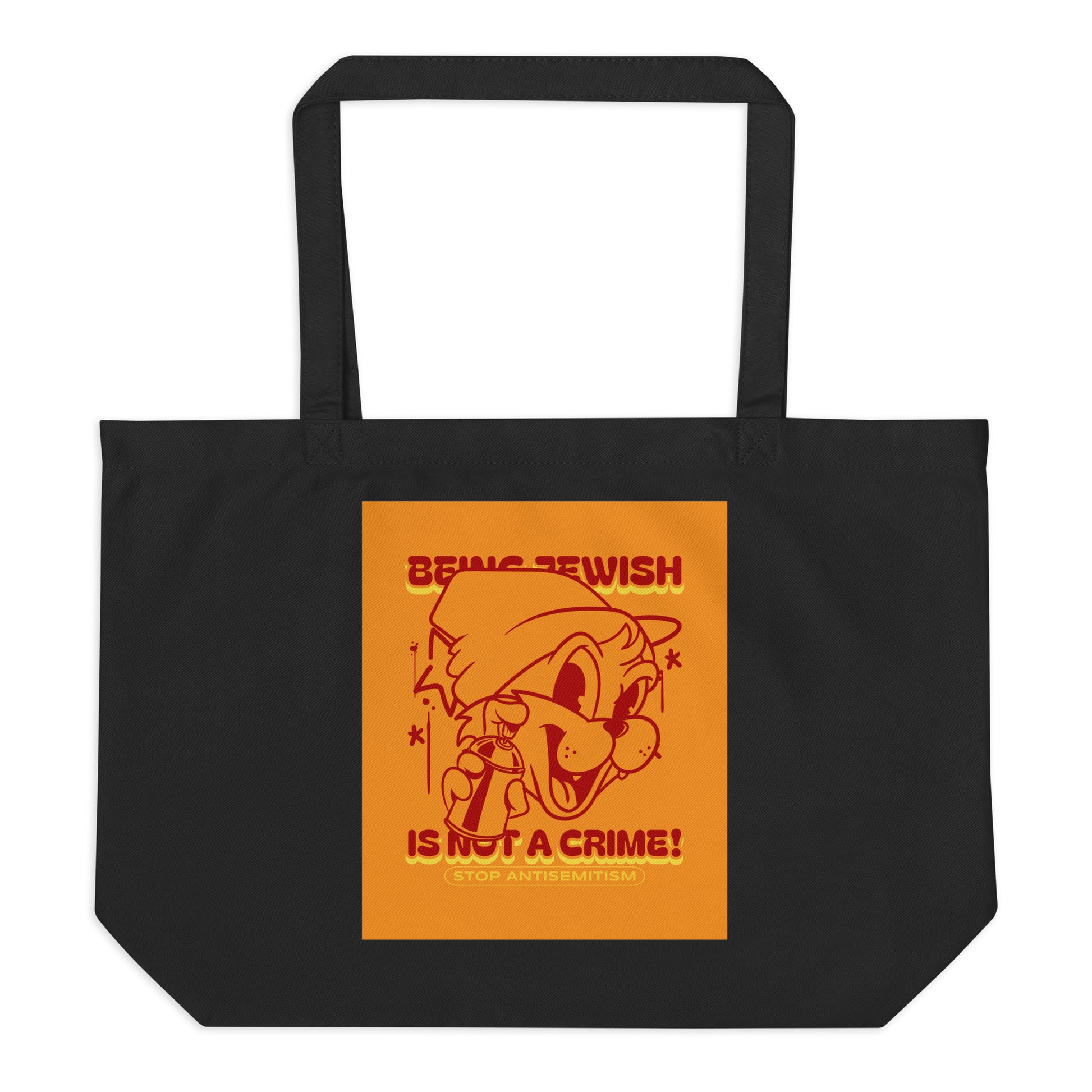 Streetart Graffiti Cartoon | Antisemitism | Large Organic Tote Bag